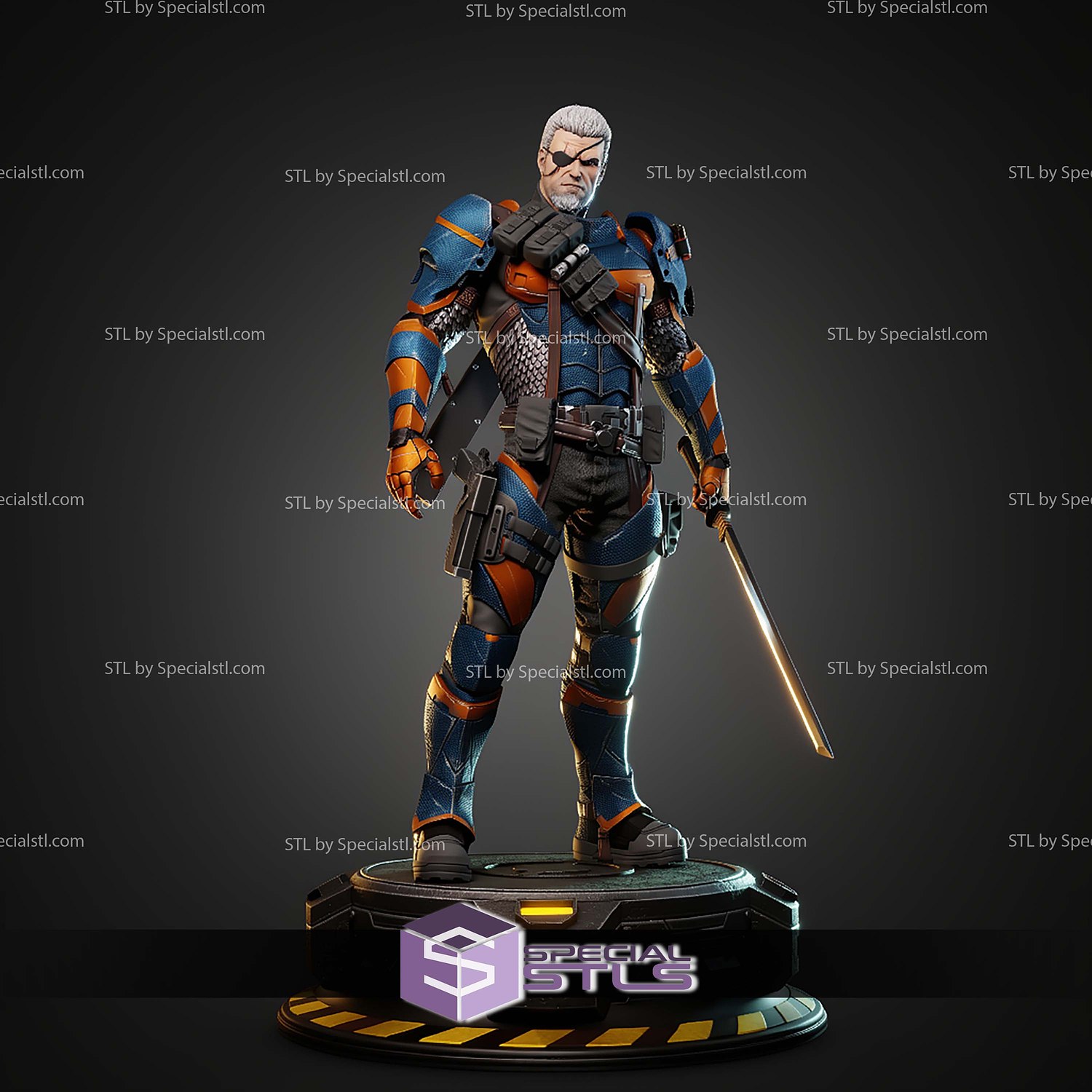 Deathstroke Arkham Origins STL Files 3D Model — view 4
