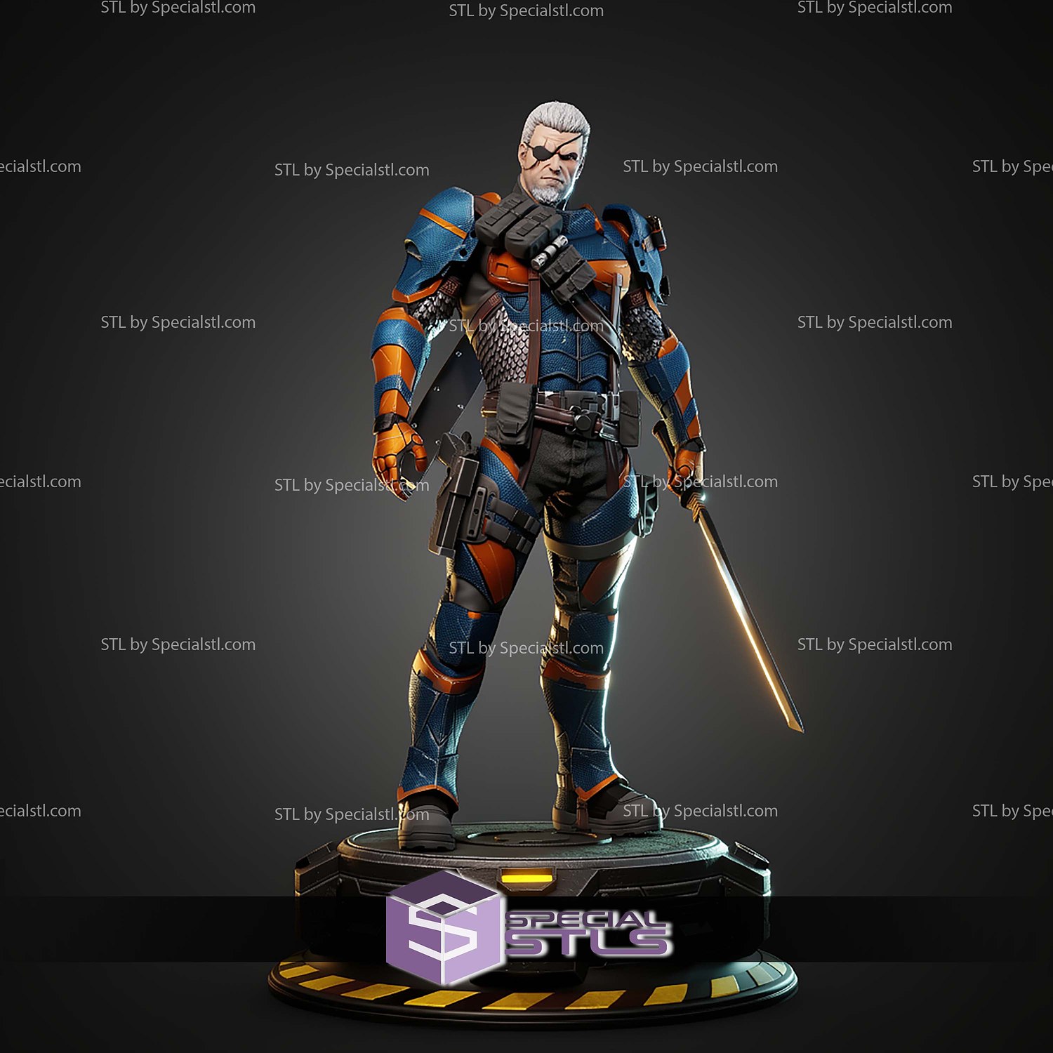 Deathstroke Arkham Origins STL Files 3D Model — view 5