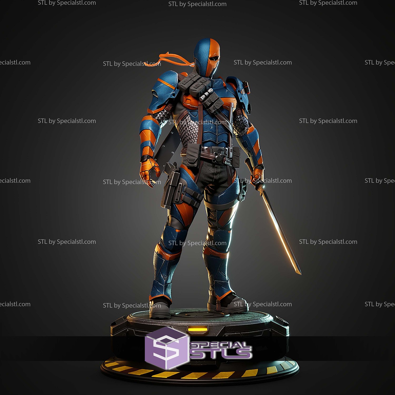 Deathstroke Arkham Origins STL Files 3D Model — view 6