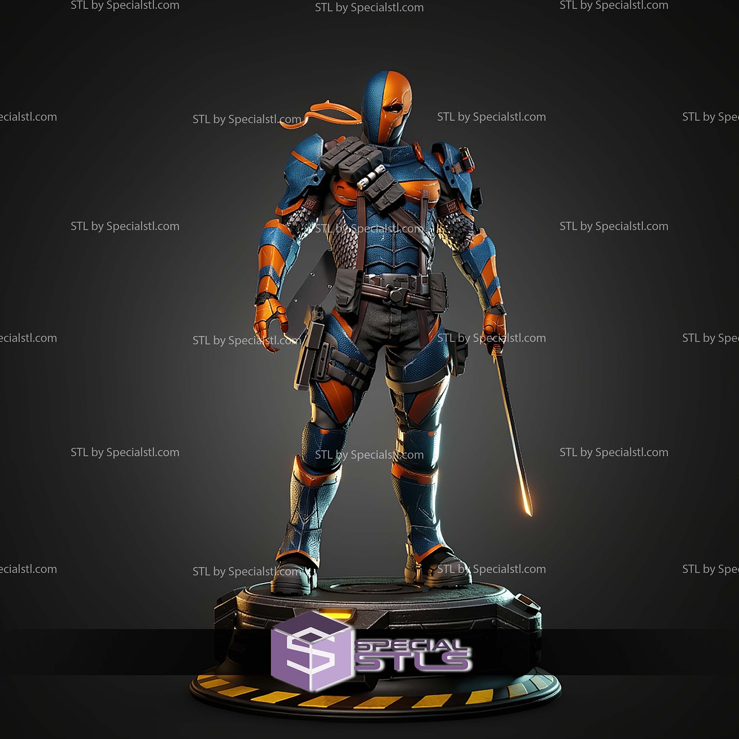 Deathstroke Arkham Origins STL Files 3D Model — view 7