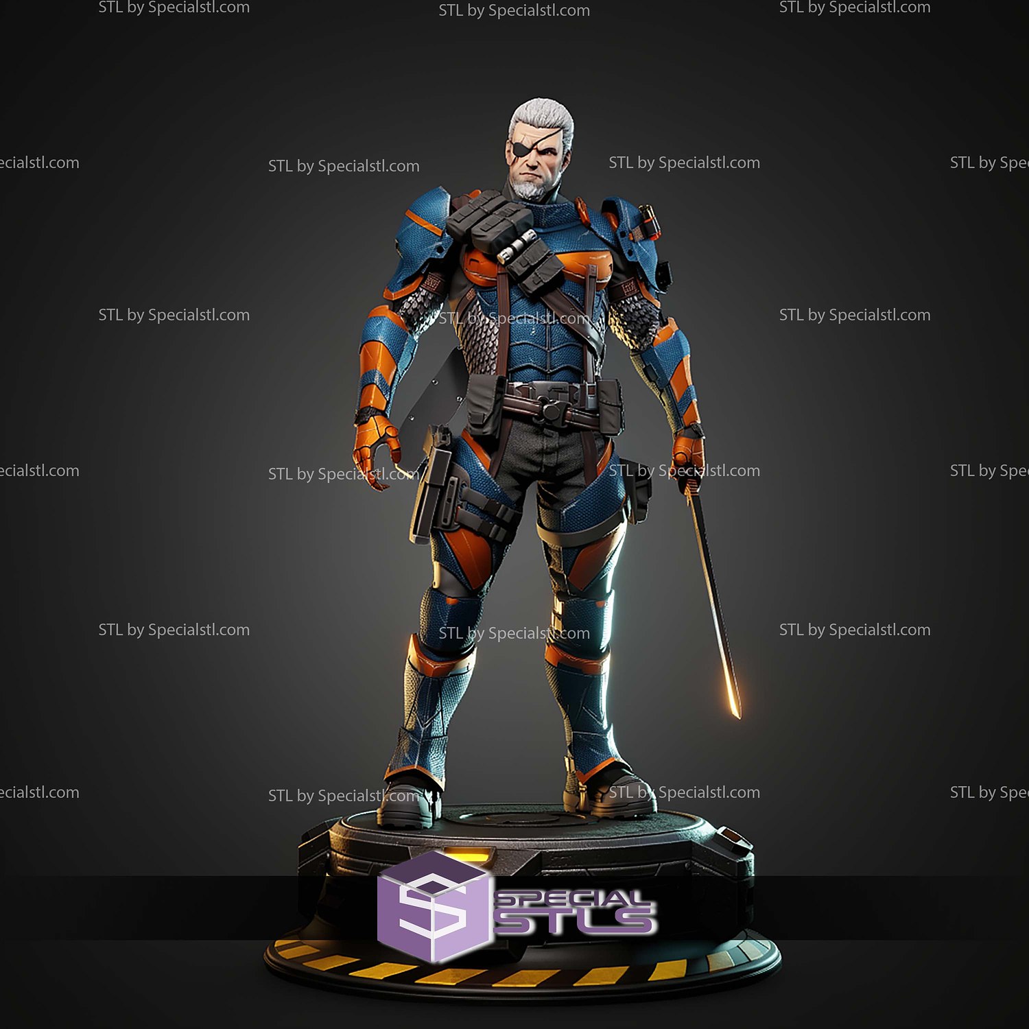 Deathstroke Arkham Origins STL Files 3D Model — view 8