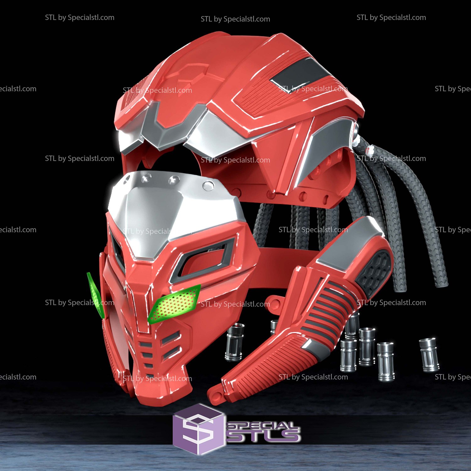 Cosplay STL Files Sektor Mask 3D Model — view 4