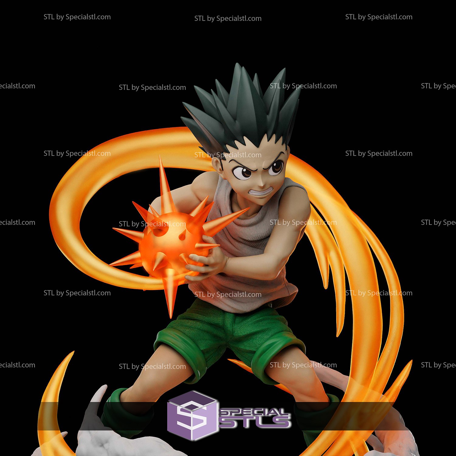 Gon Freecss Battle Hunter X Hunter 3D Model Sculpture STL Model — view 2