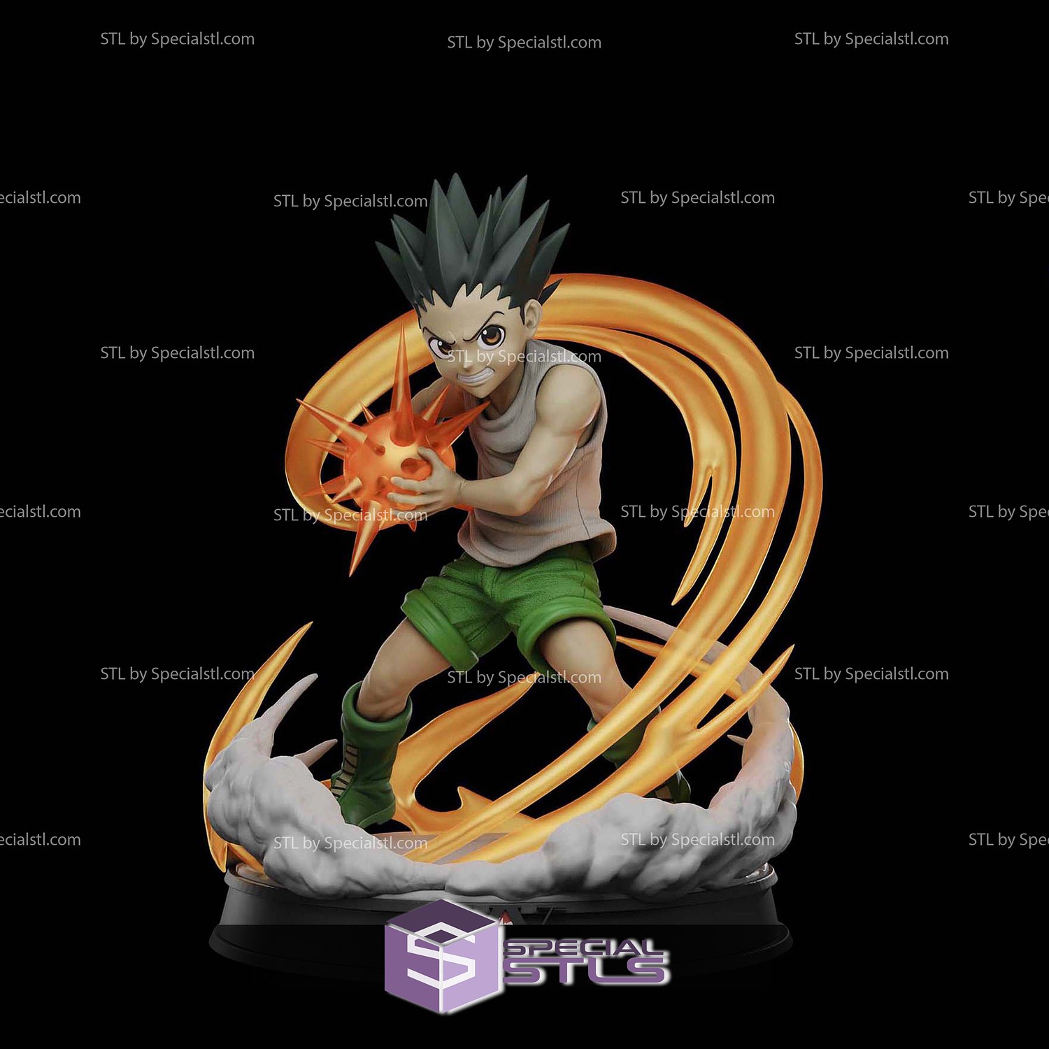 Gon Freecss Battle Hunter X Hunter 3D Model Sculpture STL Model — view 4