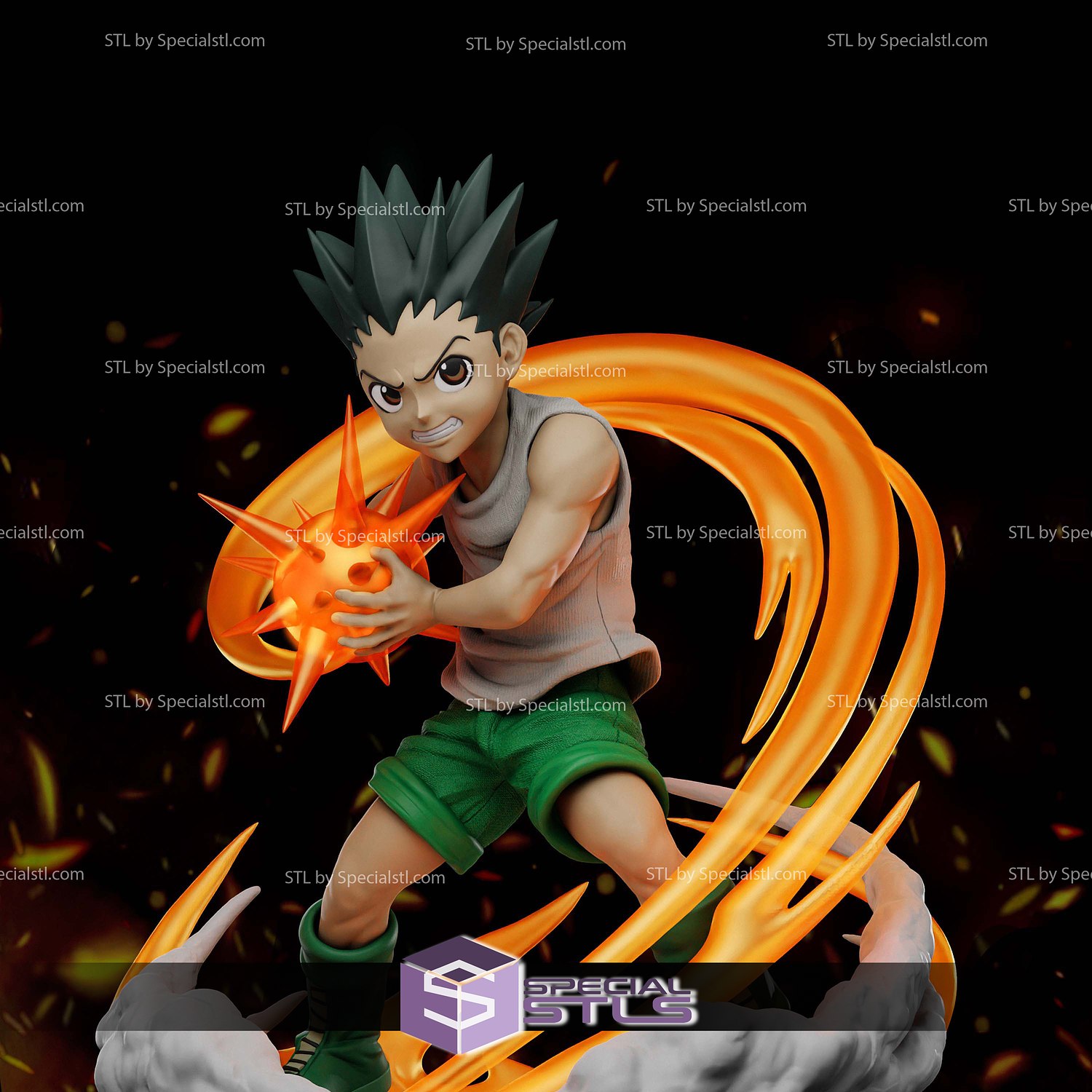 Gon Freecss Battle Hunter X Hunter 3D Model Sculpture STL Model — view 5