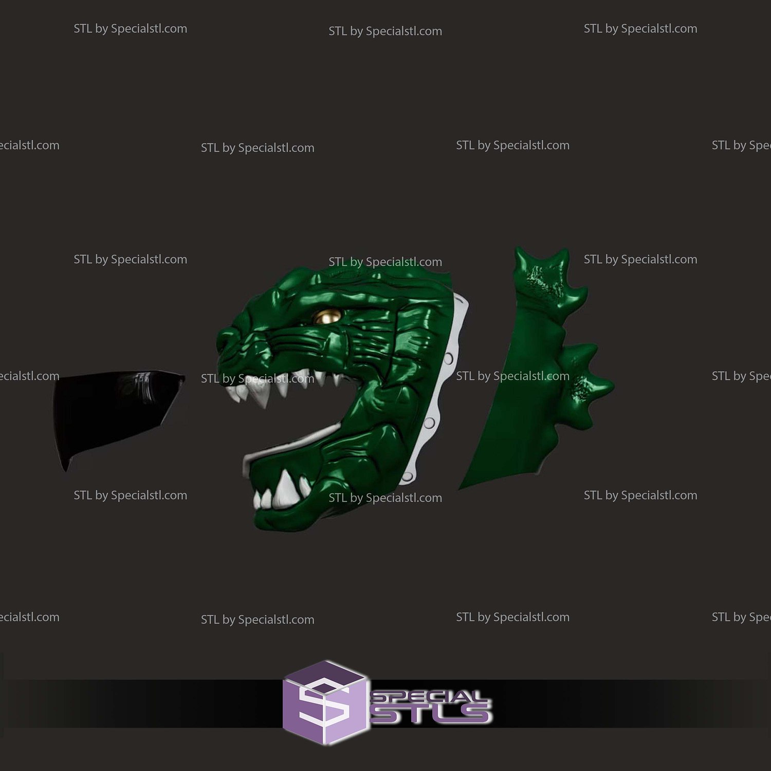 Cosplay STL Files Godzilla Green Power Rangers 3D Model — view 3
