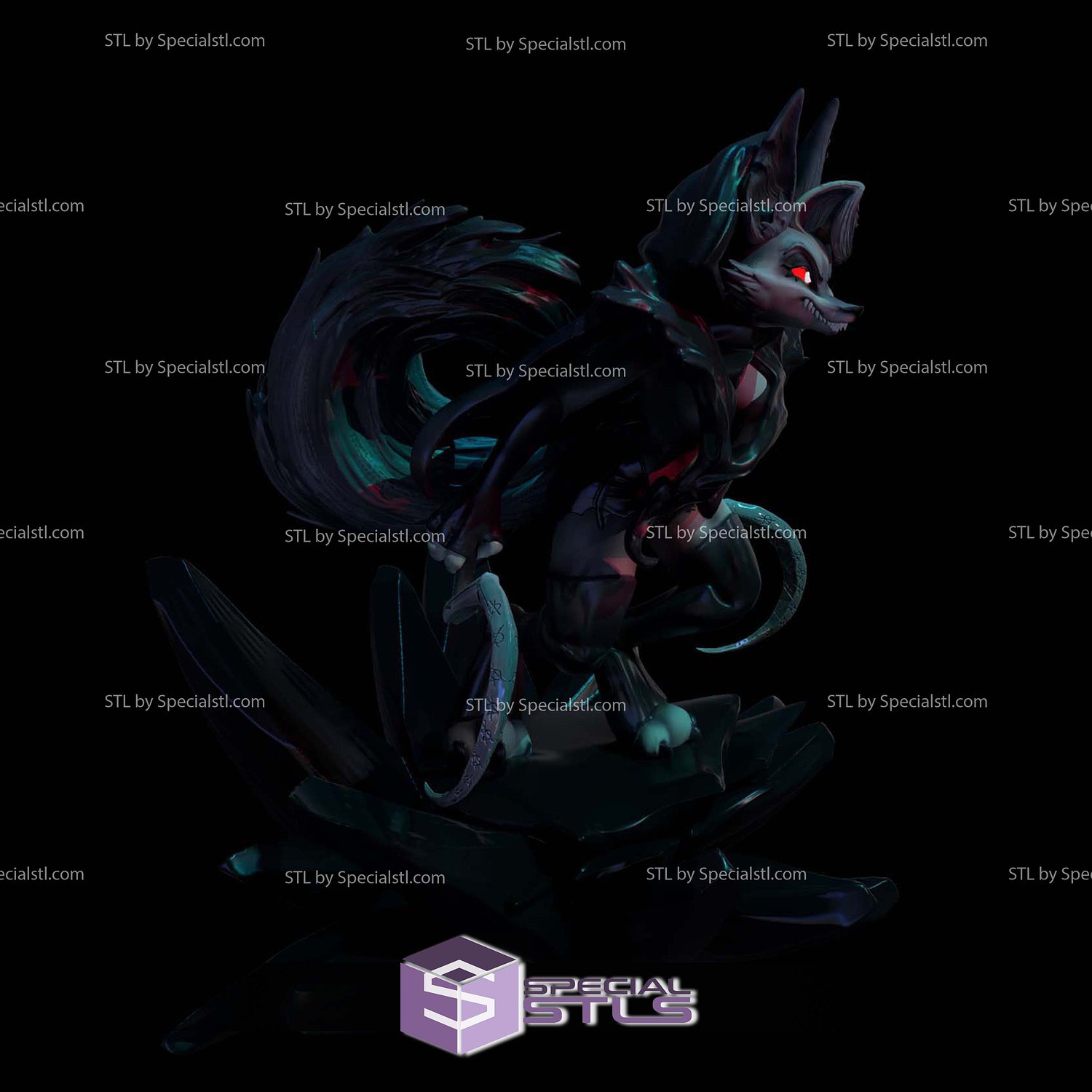 Death Wolf Female 3D Printer Files STL Model — view 2