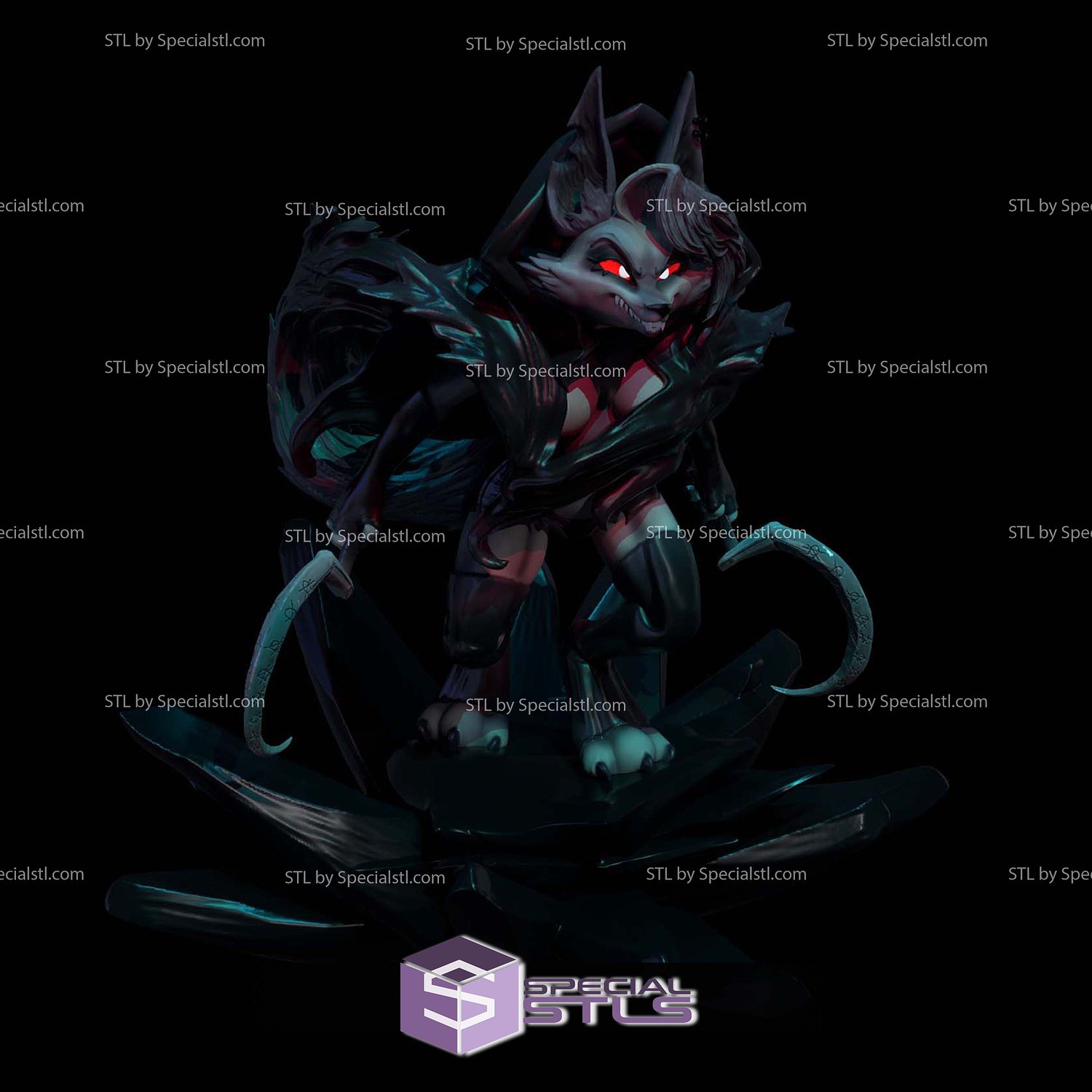 Death Wolf Female 3D Printer Files STL Model — view 3