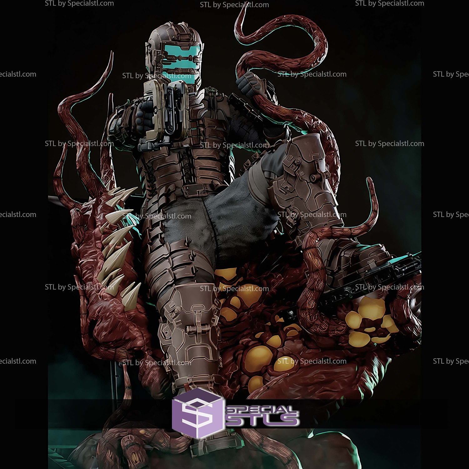 Isaac Clarke Dead Space Shooting STL Files 3D Model — view 2