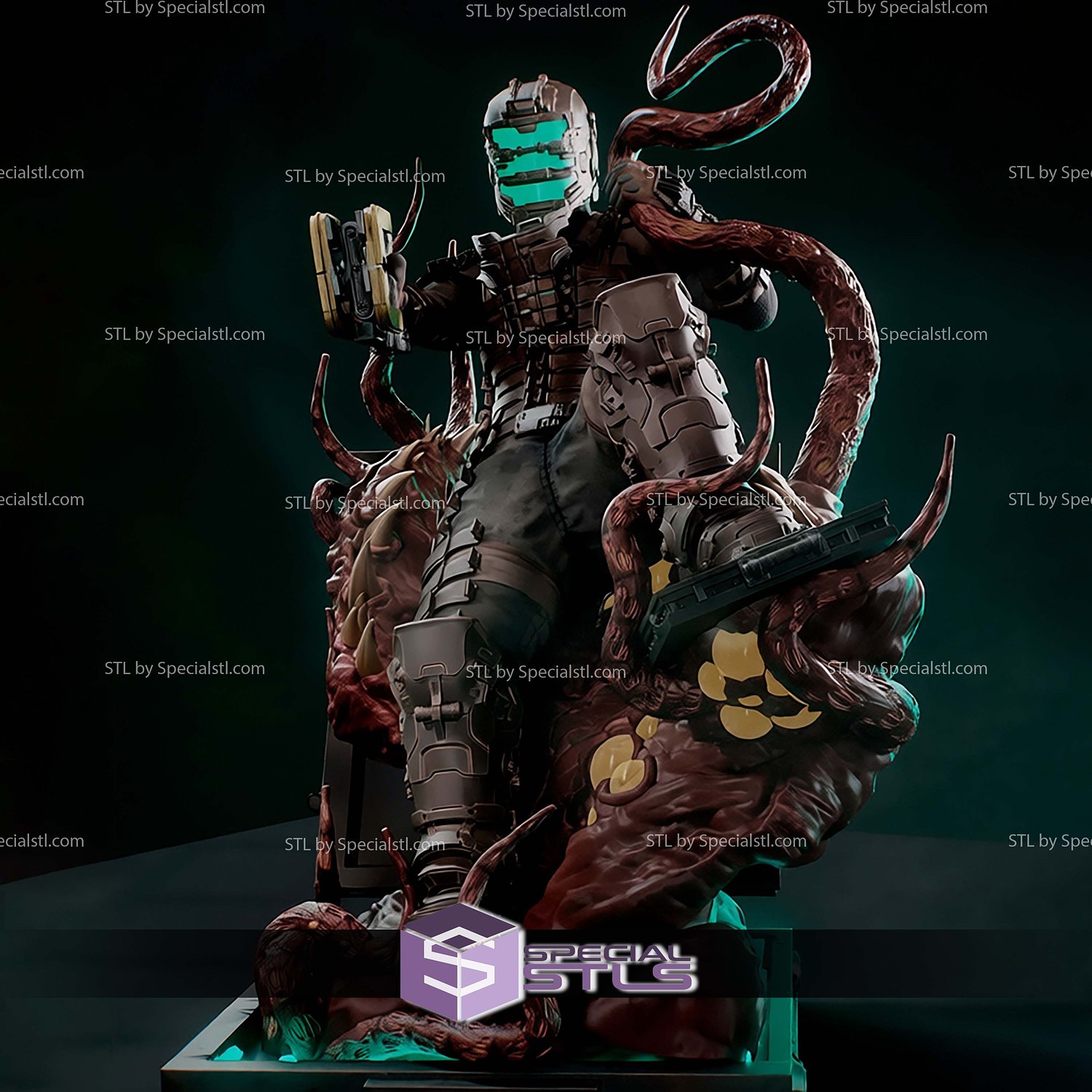 Isaac Clarke Dead Space Shooting STL Files 3D Model — view 3