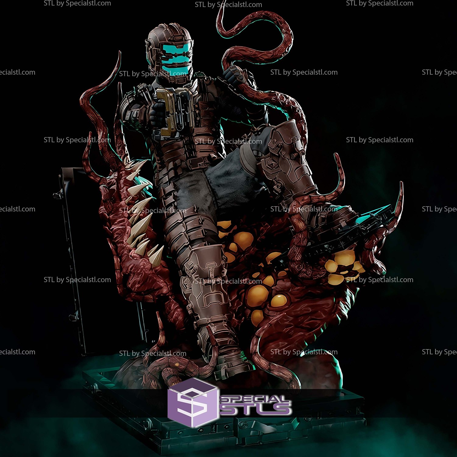 Isaac Clarke Dead Space Shooting STL Files 3D Model — view 4