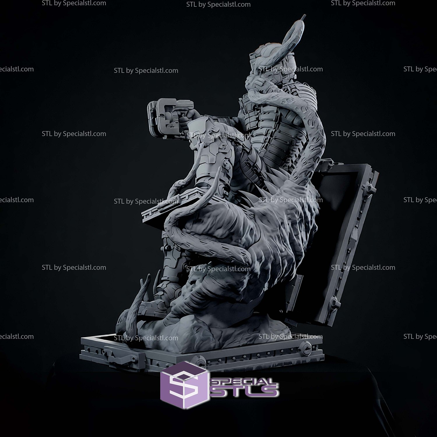 Isaac Clarke Dead Space Shooting STL Files 3D Model — view 6