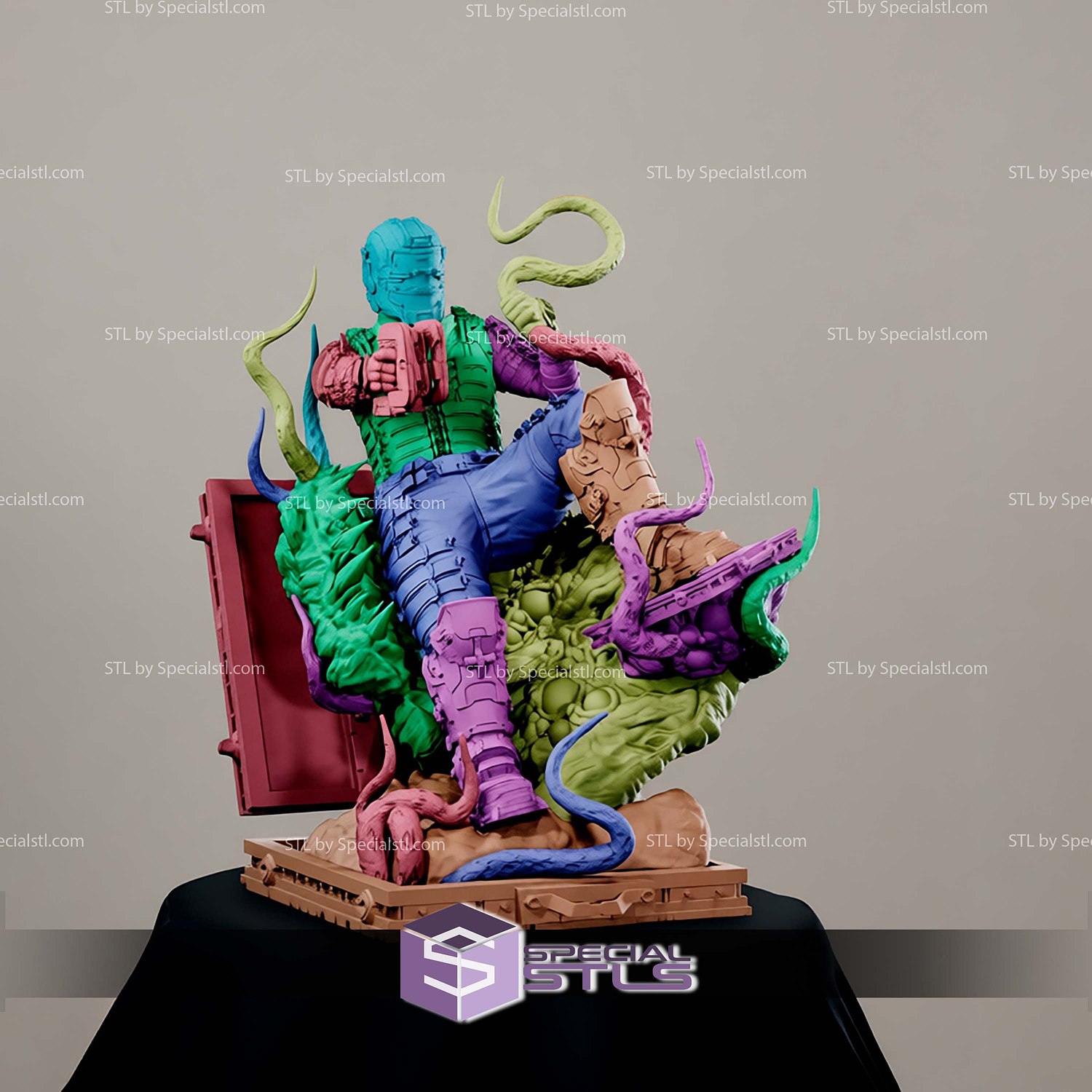 Isaac Clarke Dead Space Shooting STL Files 3D Model — view 8