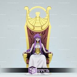 Saori Athena on Throne 3D Printer Files STL Model