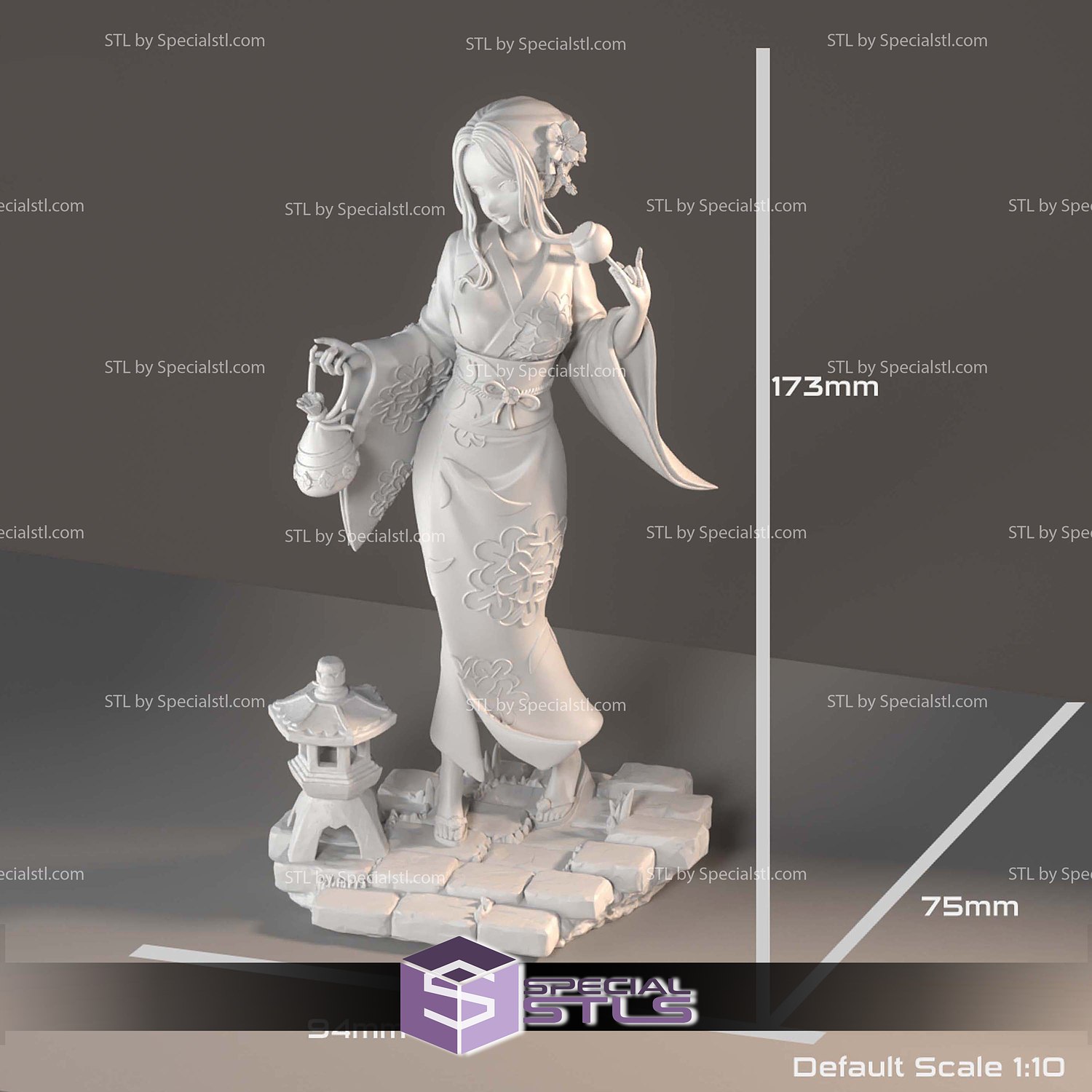 Marin Kitagawa Yukata 3D Printer Files STL Model — view 3