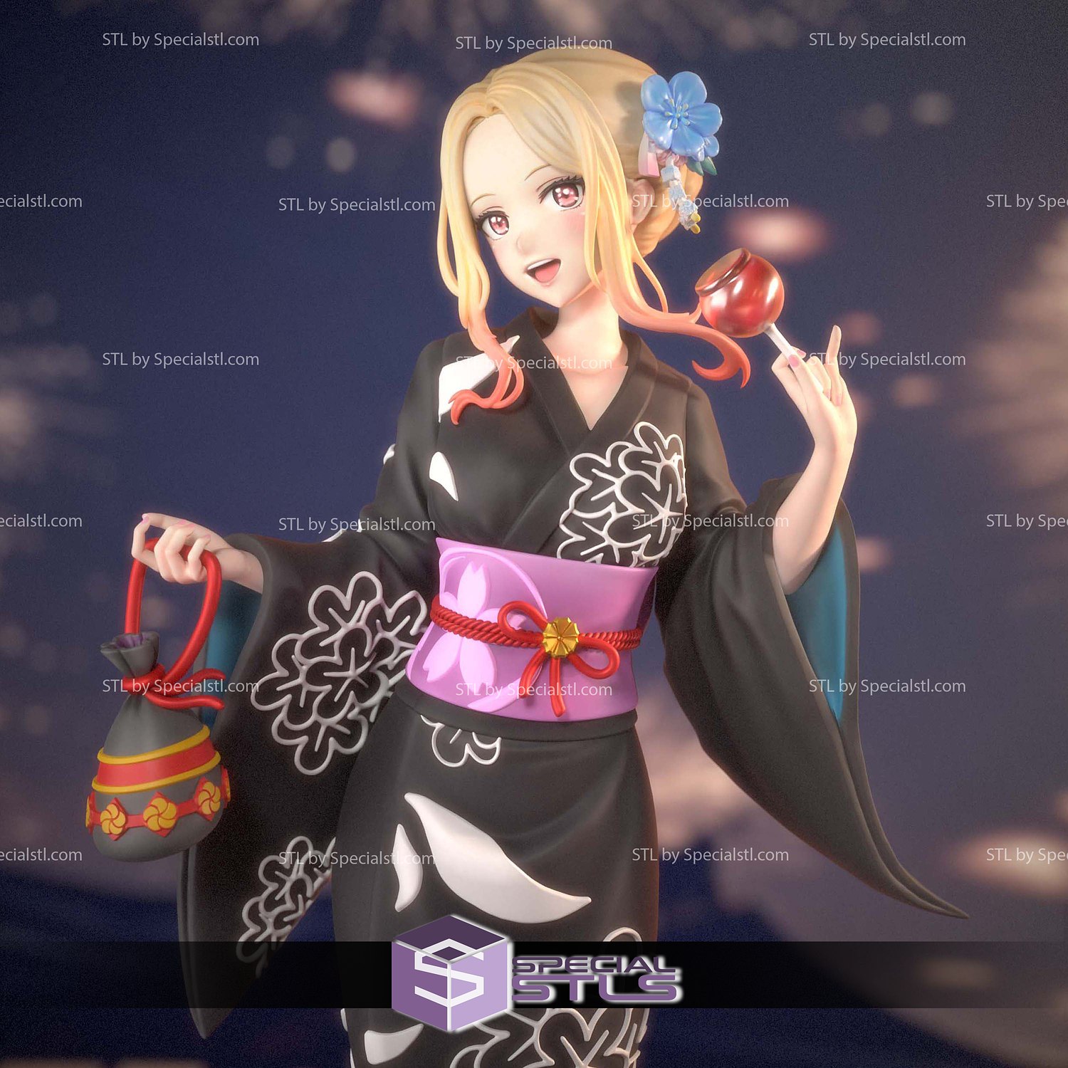 Marin Kitagawa Yukata 3D Printer Files STL Model — view 5