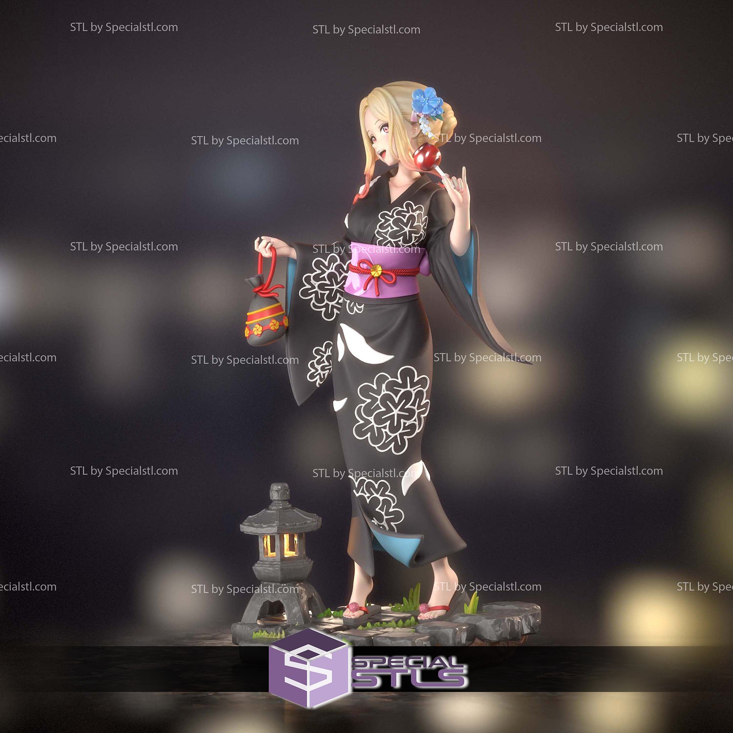 Marin Kitagawa Yukata 3D Printer Files STL Model — view 7