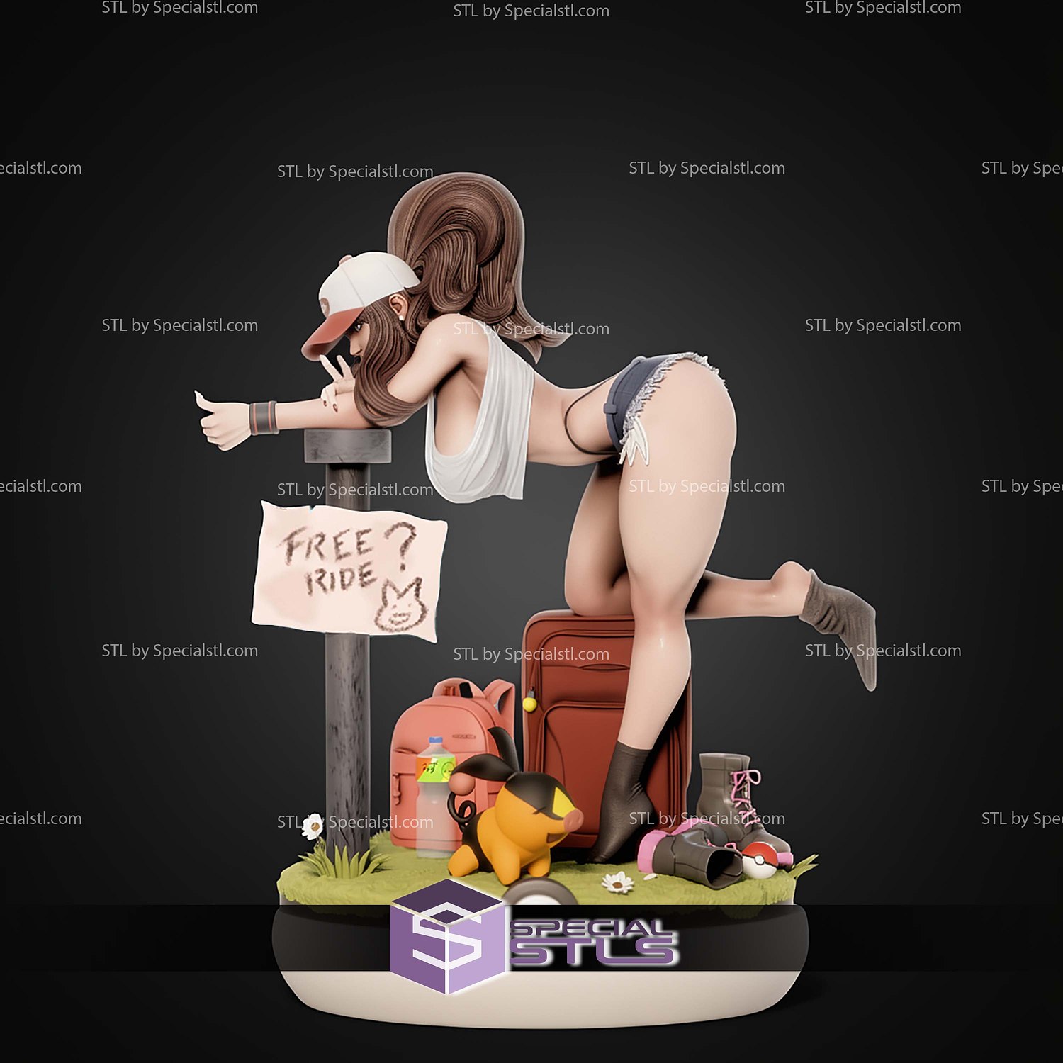 Hilda Adult Pokemon STL Files 3D Model — view 3