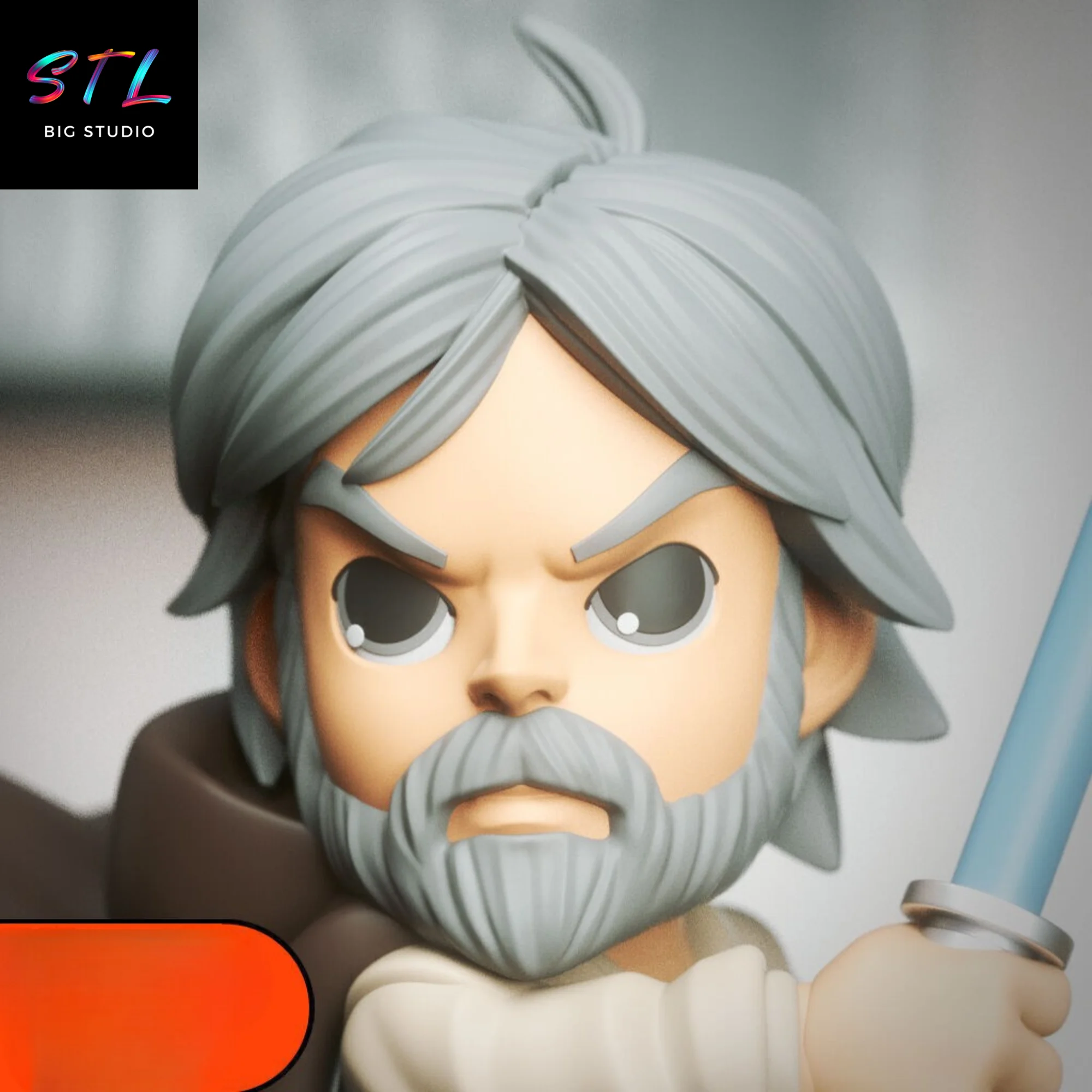 Luke Skywalker Chibi STL | Star Wars | 3D Printable Model Model — view 2