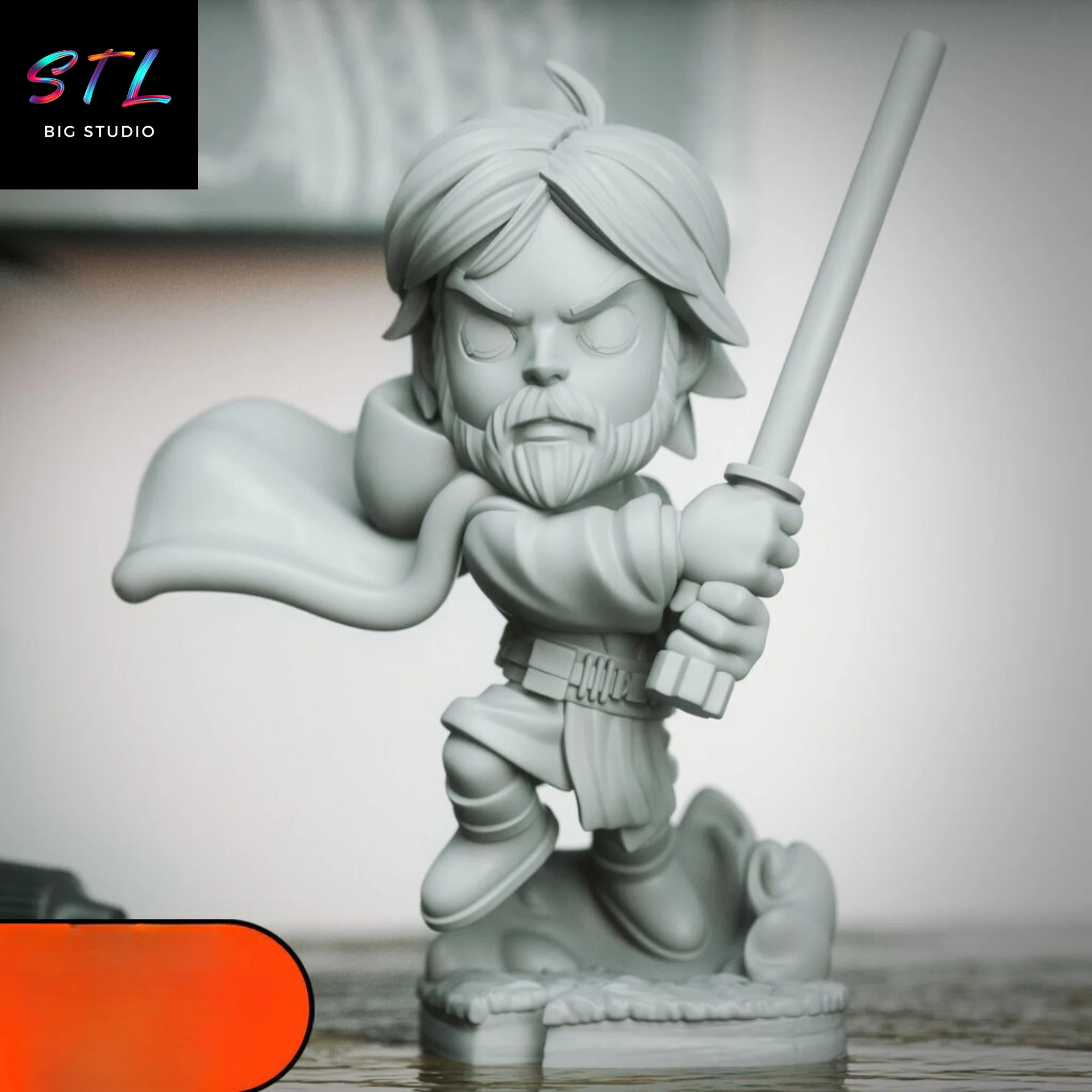Luke Skywalker Chibi STL | Star Wars | 3D Printable Model Model — view 3