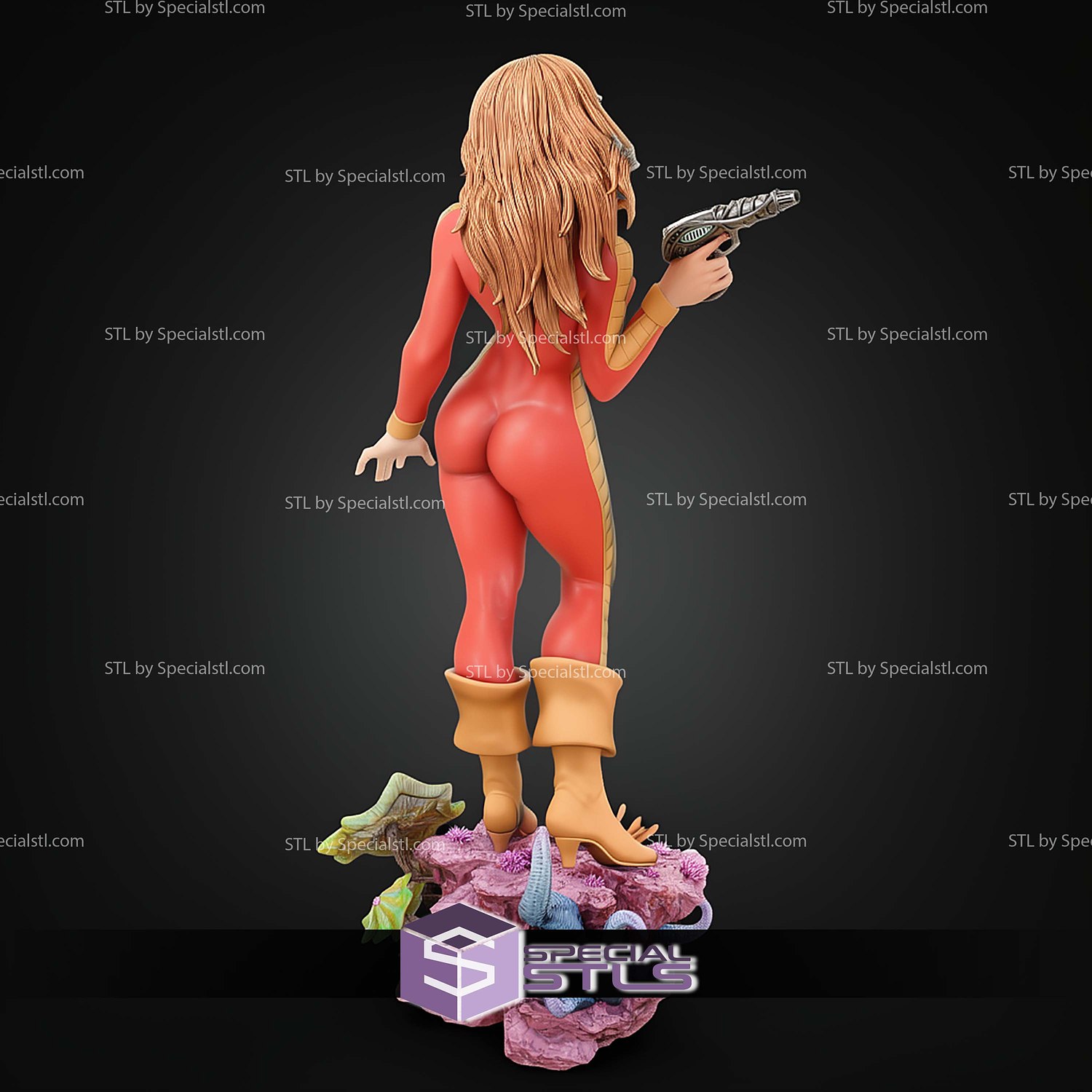 Barbarella Red Suit Movie STL Files 3D Model — view 2