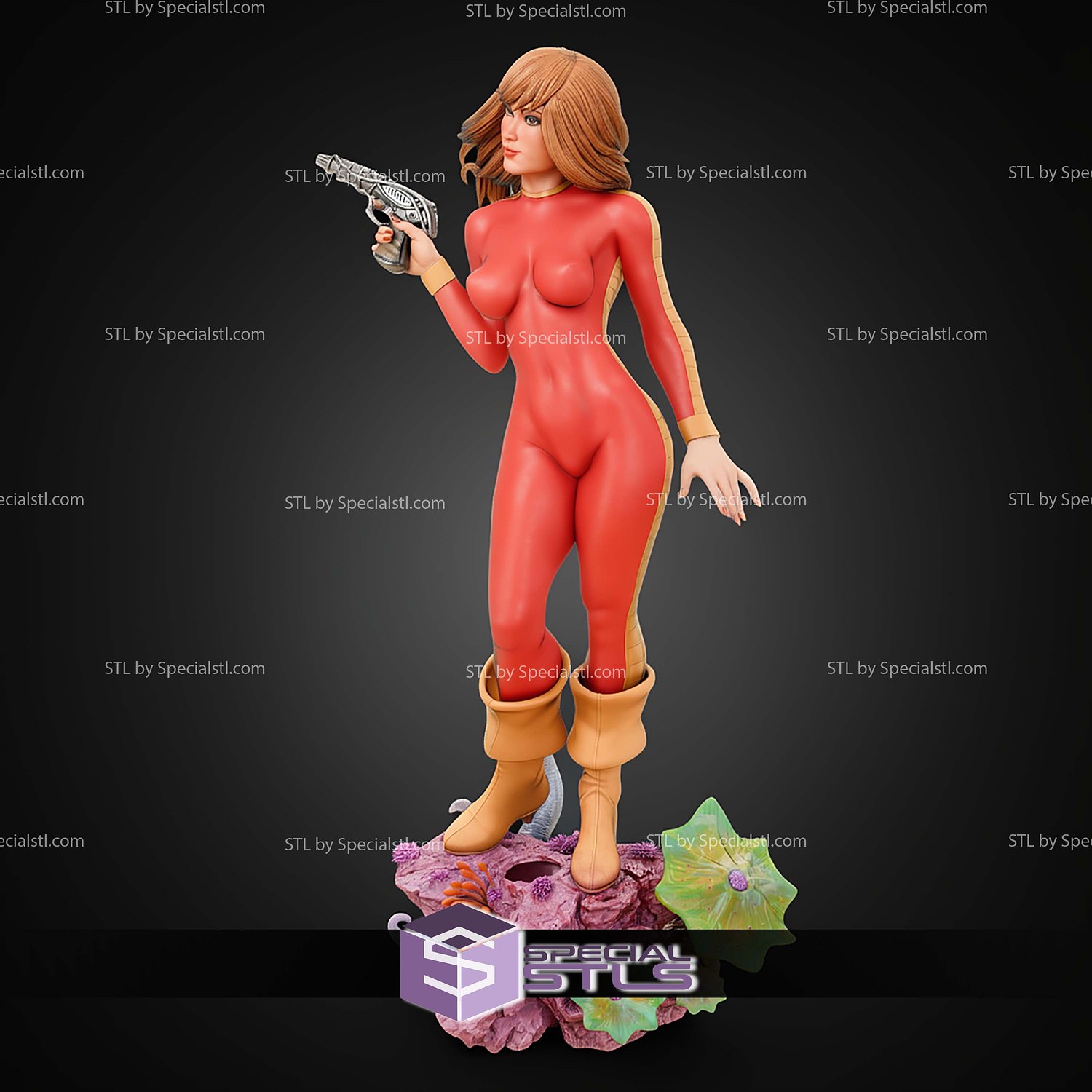 Barbarella Red Suit Movie STL Files 3D Model — view 6