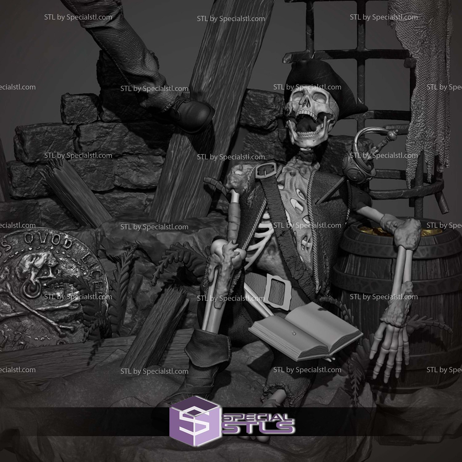 Nathan Drake Uncharted Diorama STL Files 3D Model — view 5