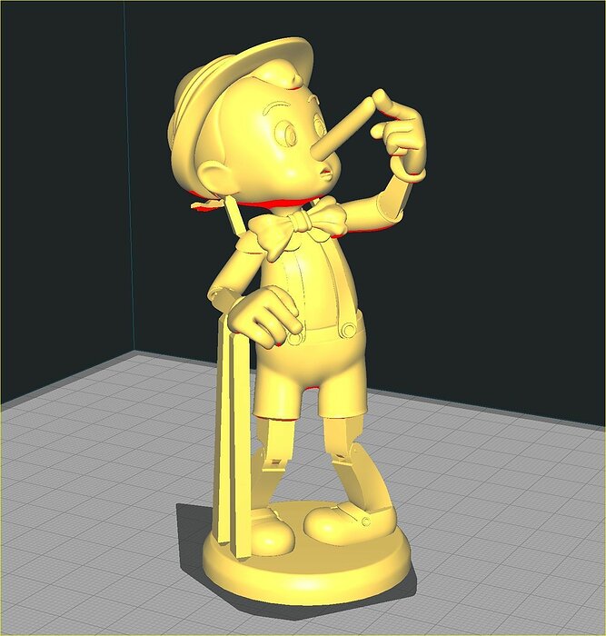 Pinocchio with Big Nose 3D STL Model — view 2
