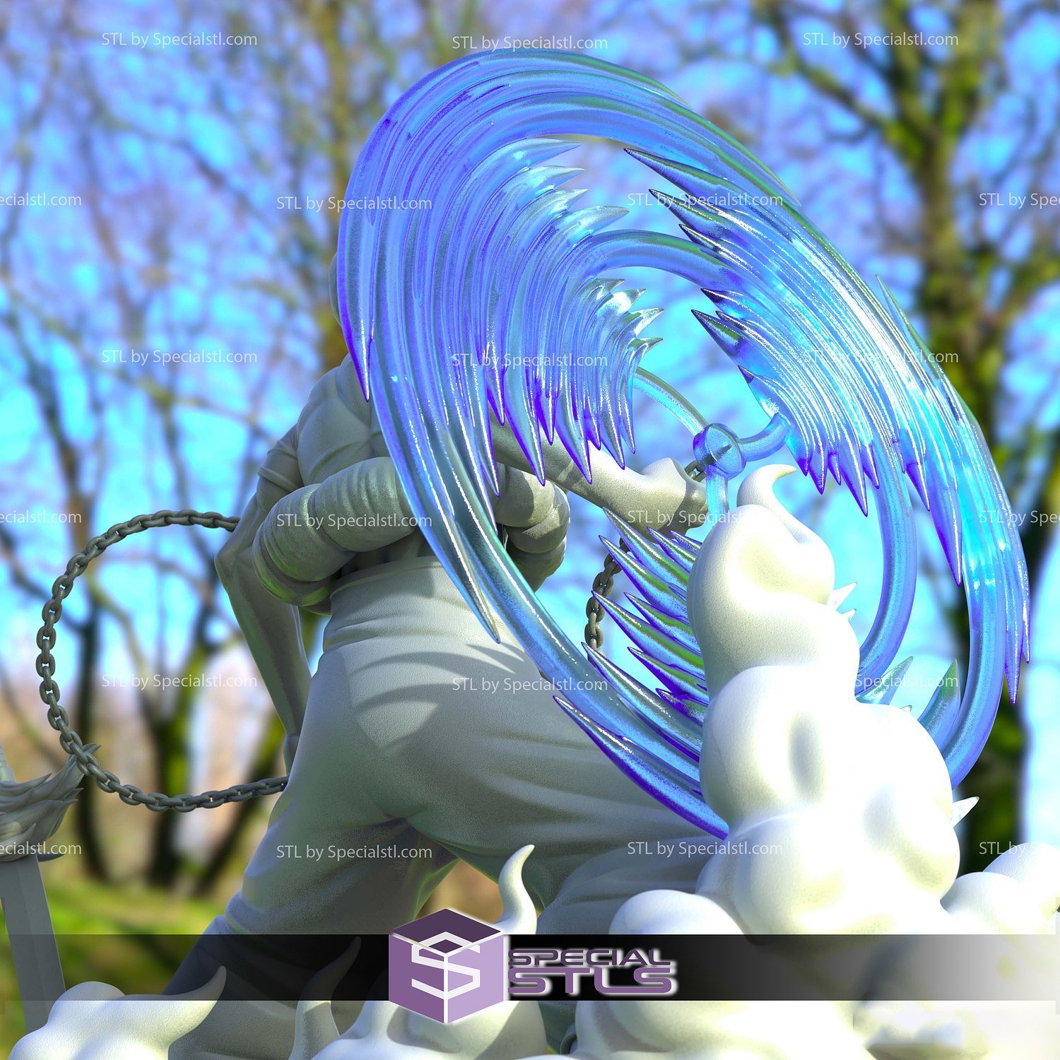Toji Fushiguro Battle 3D Model Sculpture STL Model — view 3
