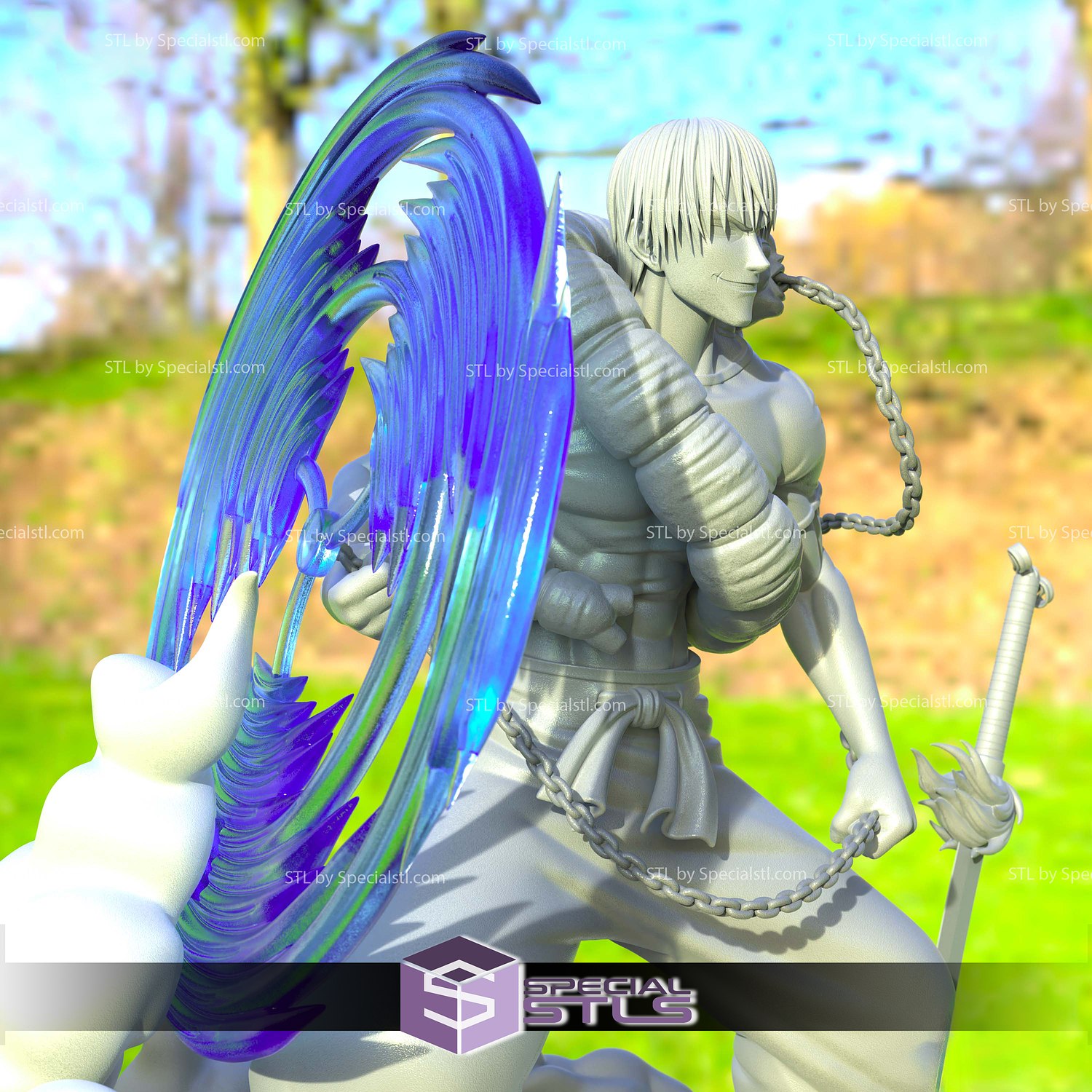 Toji Fushiguro Battle 3D Model Sculpture STL Model — view 4