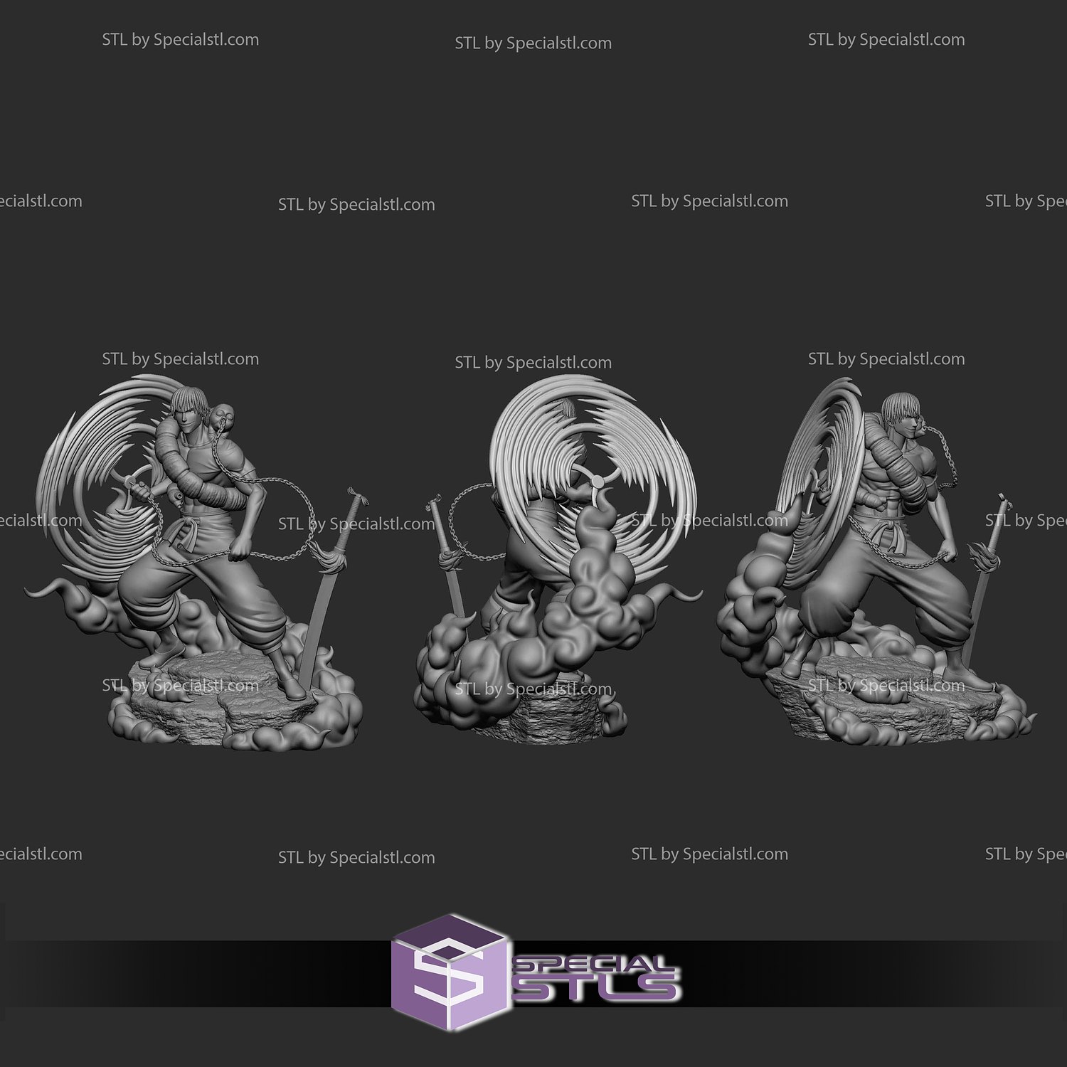 Toji Fushiguro Battle 3D Model Sculpture STL Model — view 7