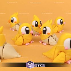 Super Basic STL Canary and Cockatiel 3D Model