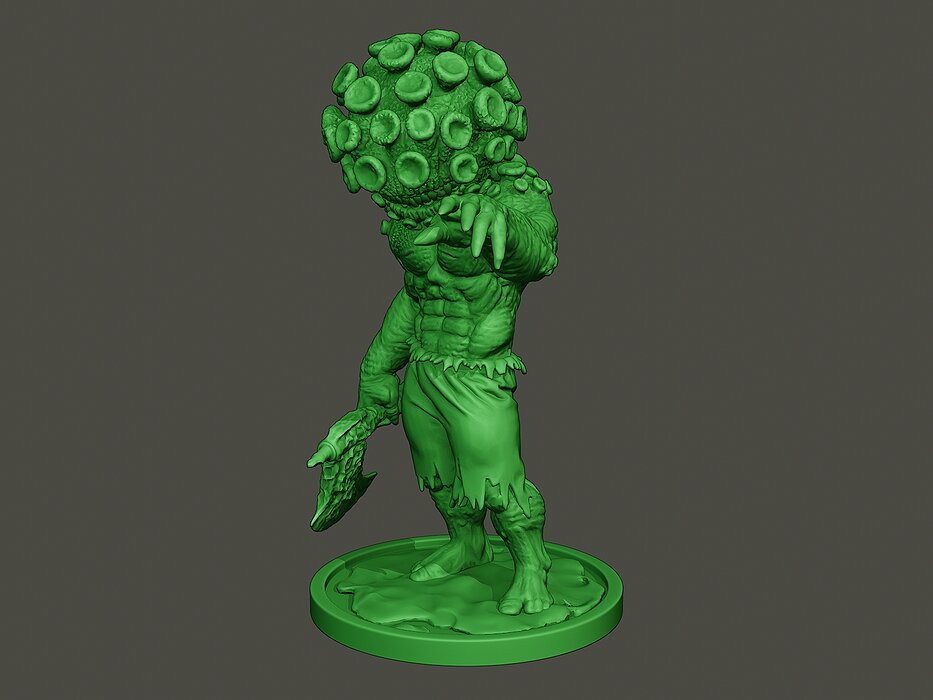 Humanoid virus 0008 3D STL Model — view 2