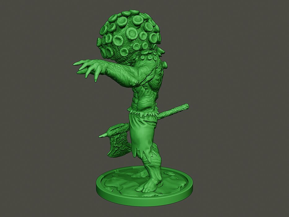 Humanoid virus 0008 3D STL Model — view 3