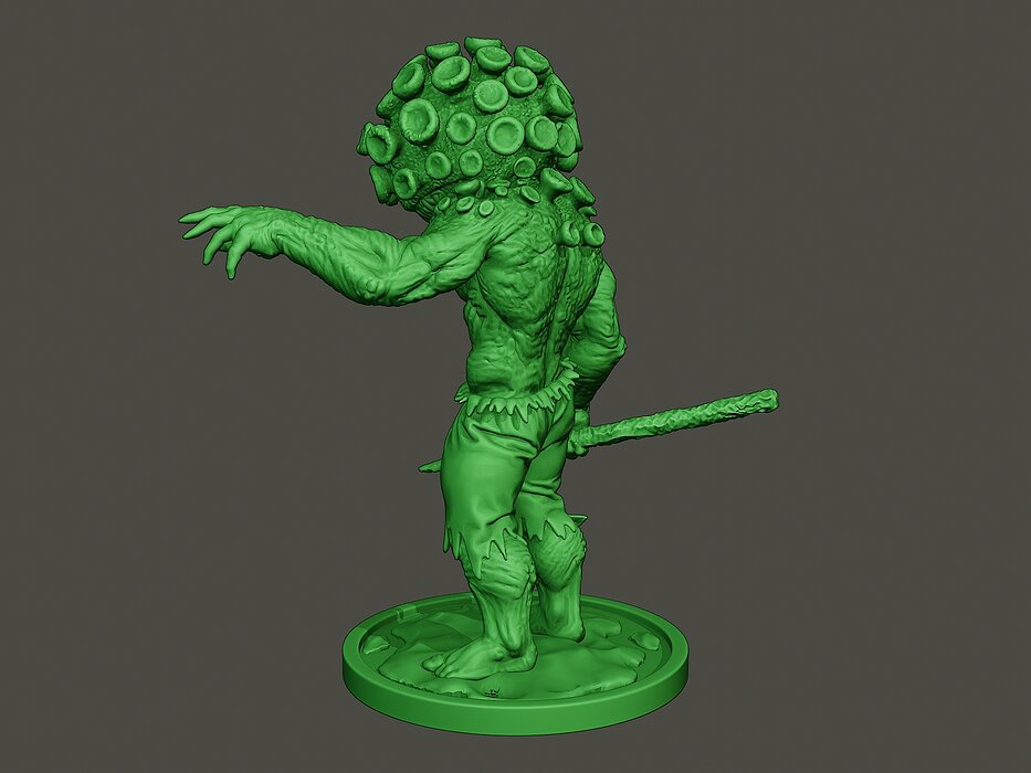 Humanoid virus 0008 3D STL Model — view 4