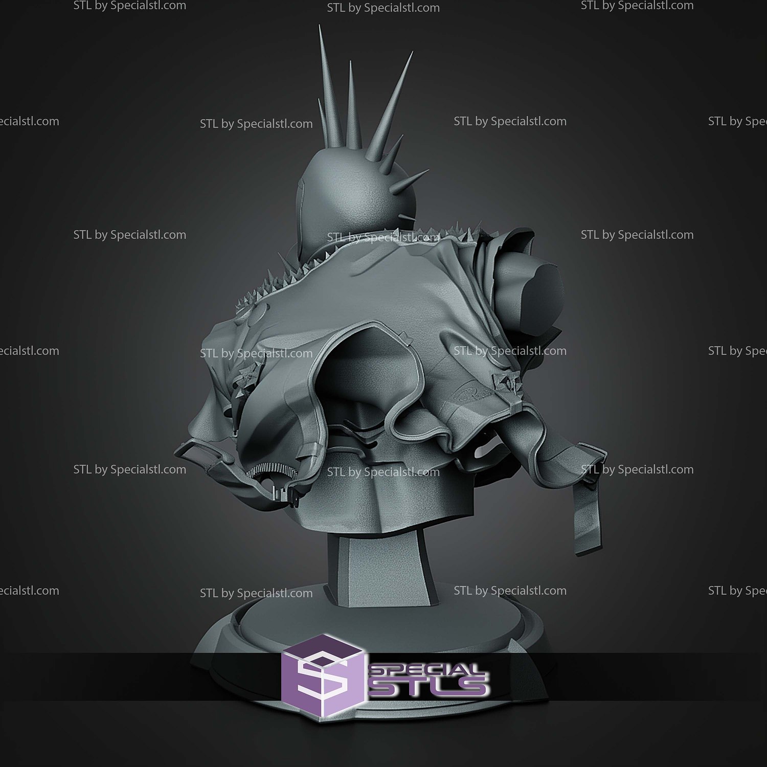 Spider Punk Tick Tock Bust 118mm STL Files 3D Model — view 8