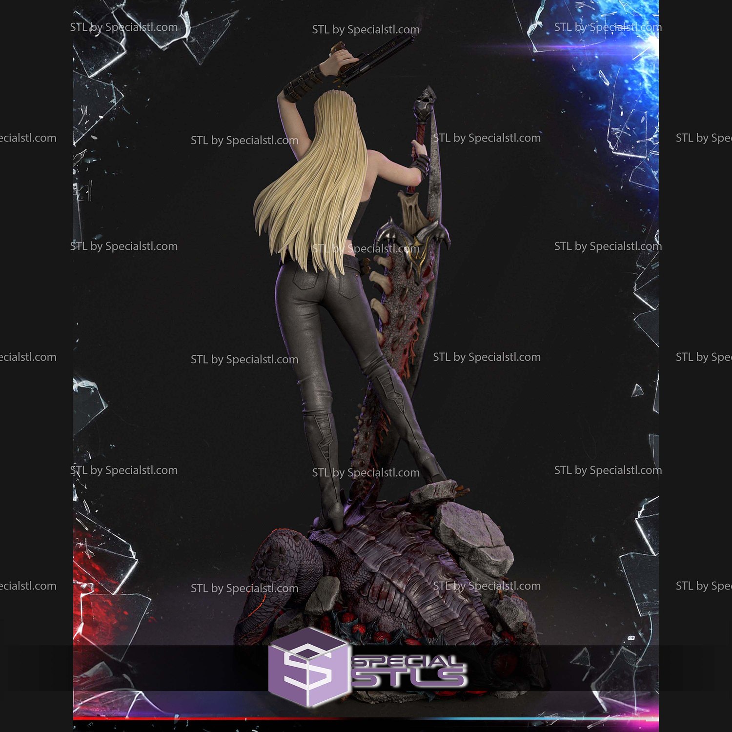 Trish Devil May Cry Sculptures 3D Printing STL Model — view 2
