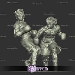Ippo vs Takeshi Hajime no Ippo Digital STL Files 3D Model
