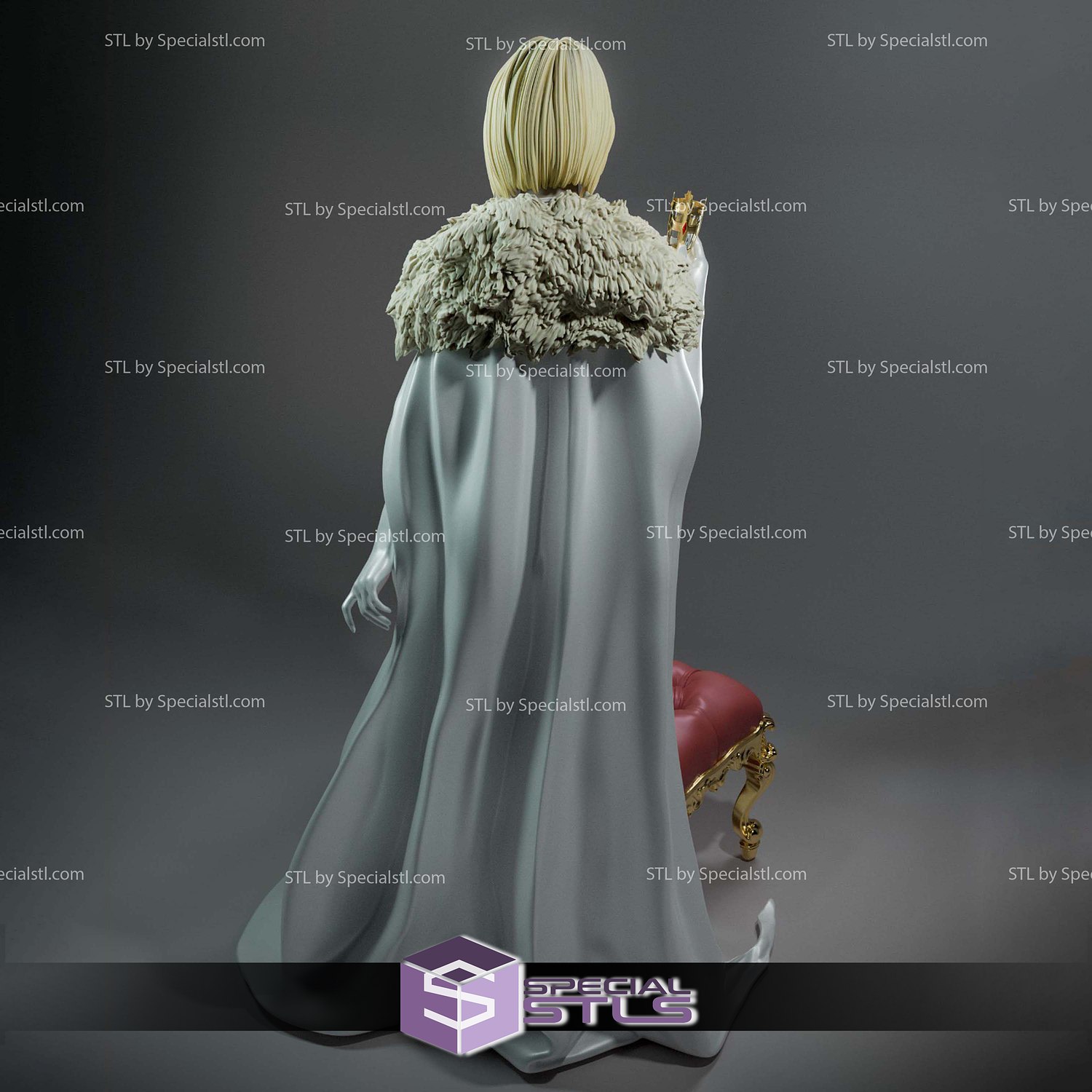 Emma Frost Queen 3D Printer Files STL Model — view 4