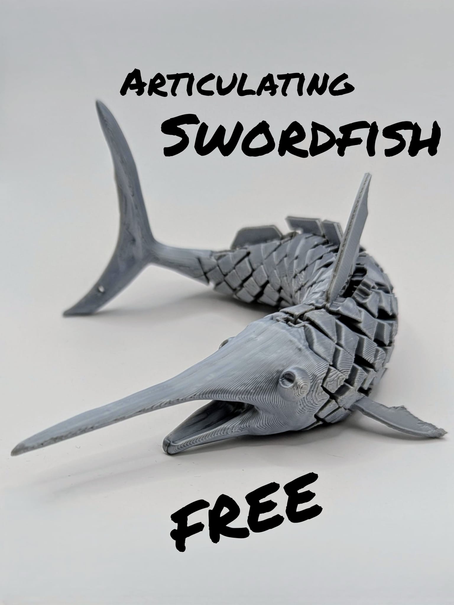 Articulating Swordfish 3D STL Model — view 2