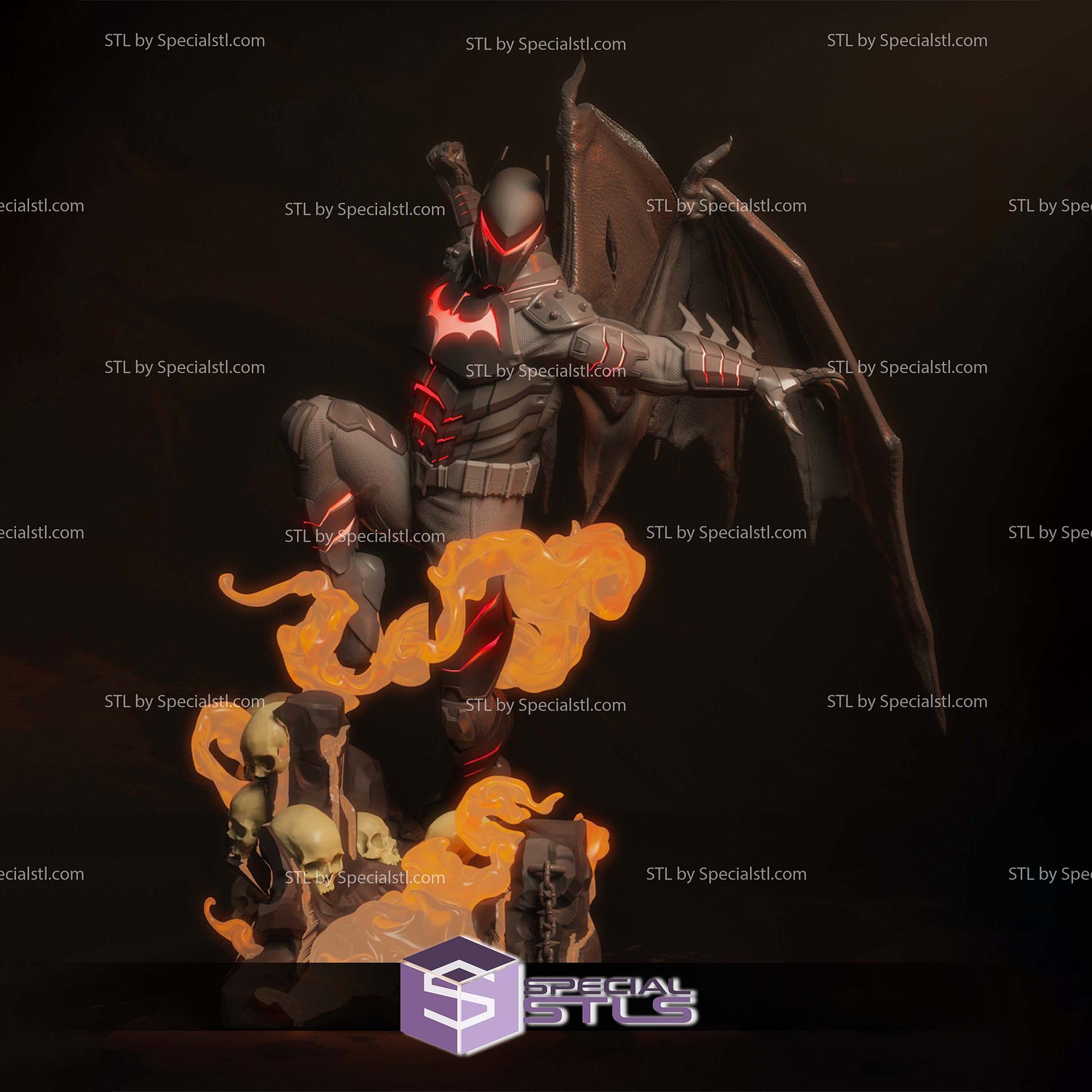 Hellbat Wing STL Files 3D Model — view 2