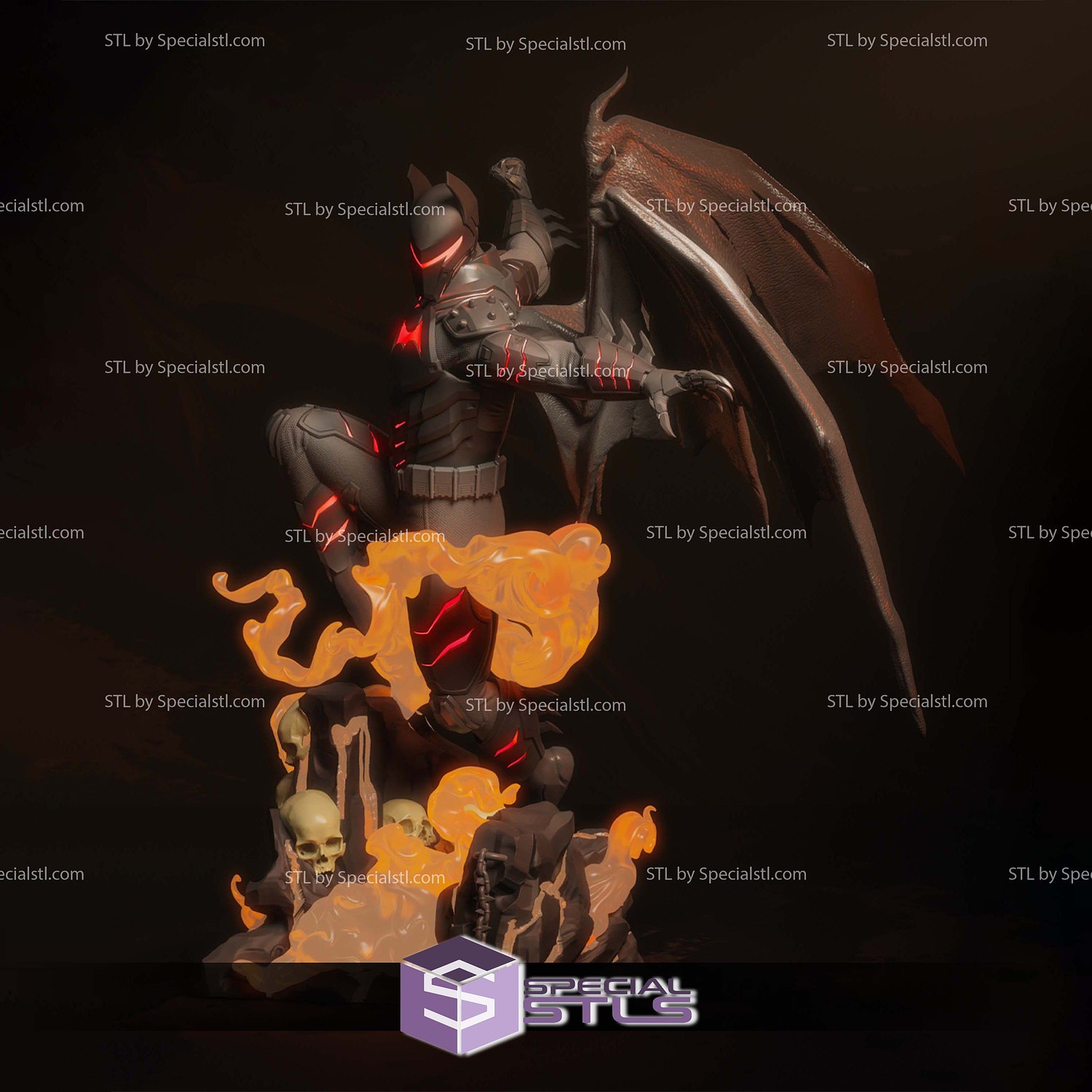 Hellbat Wing STL Files 3D Model — view 3