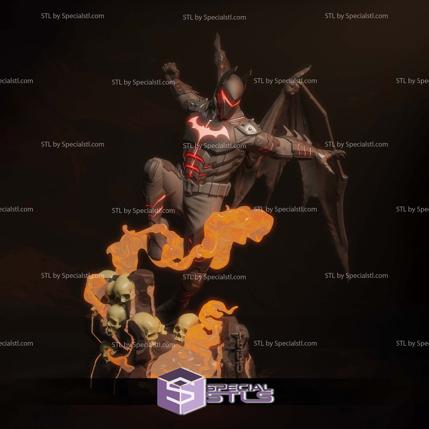 Hellbat Wing STL Files 3D Model — view 4