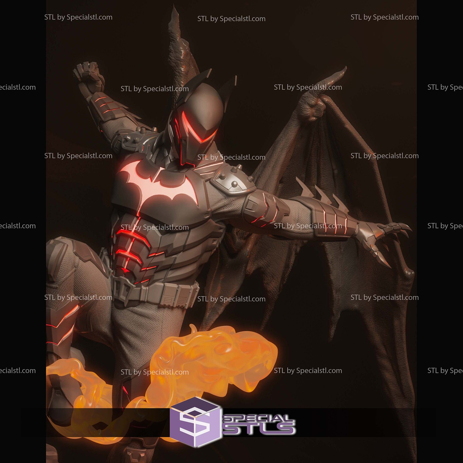 Hellbat Wing STL Files 3D Model — view 5
