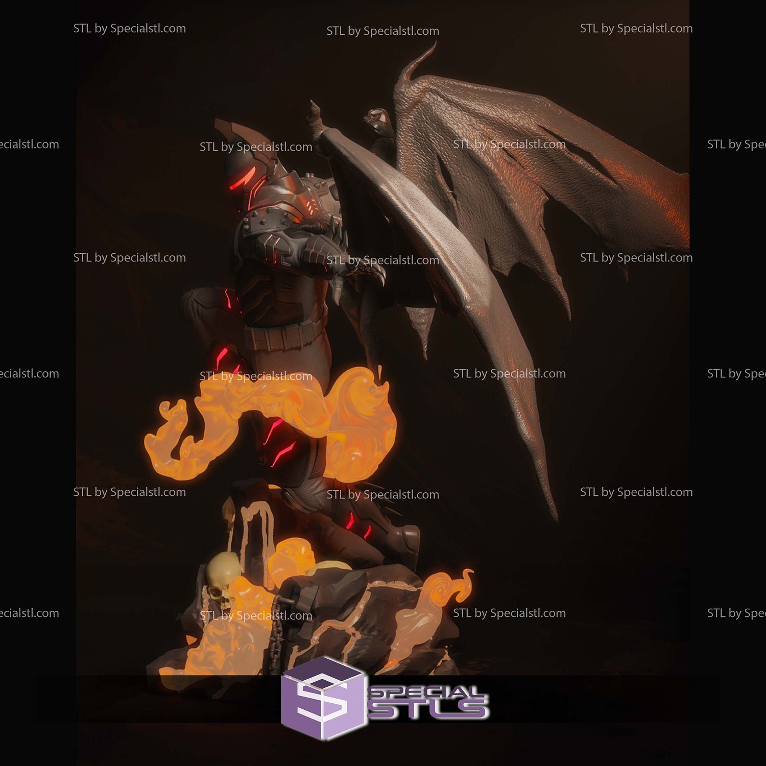 Hellbat Wing STL Files 3D Model — view 6
