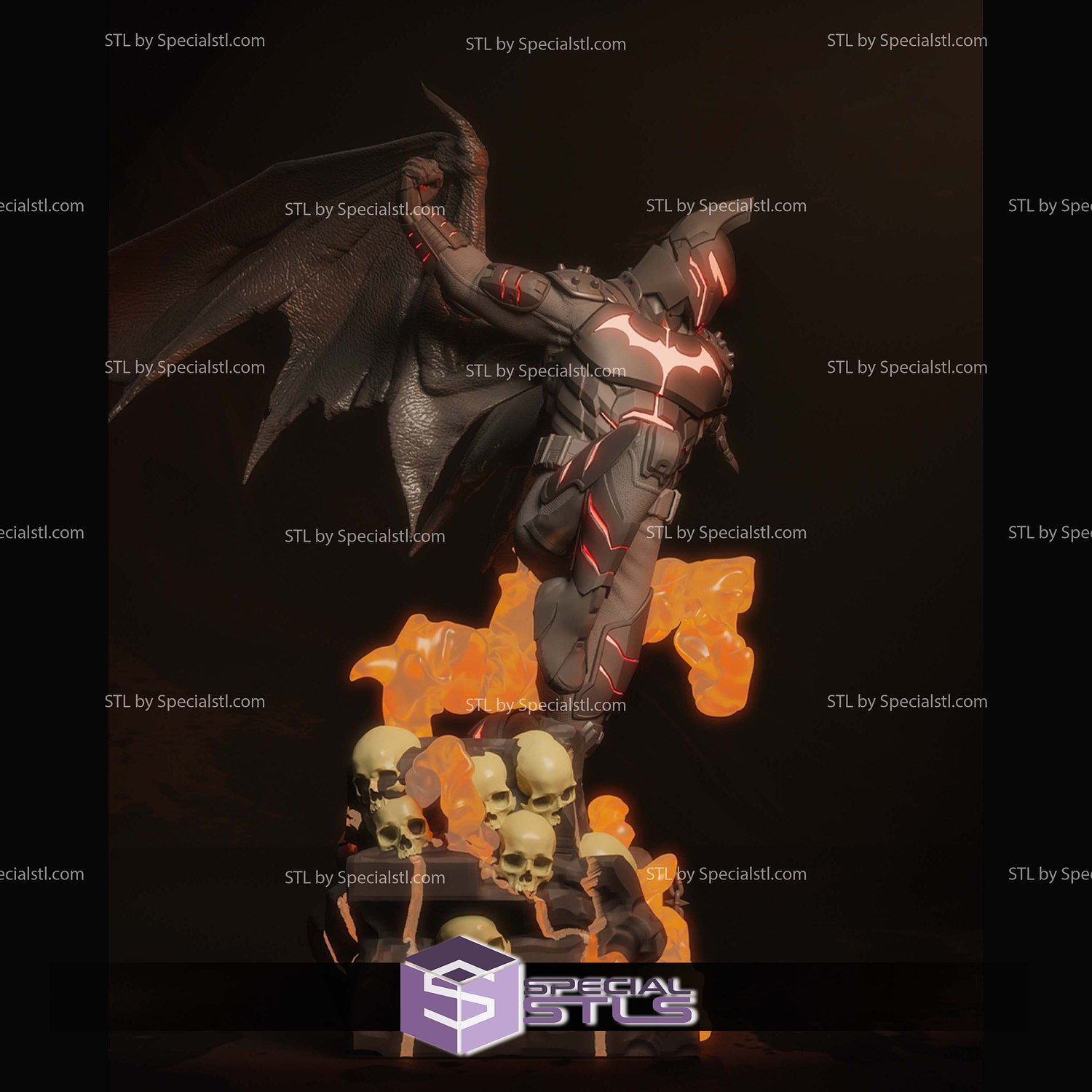 Hellbat Wing STL Files 3D Model — view 7