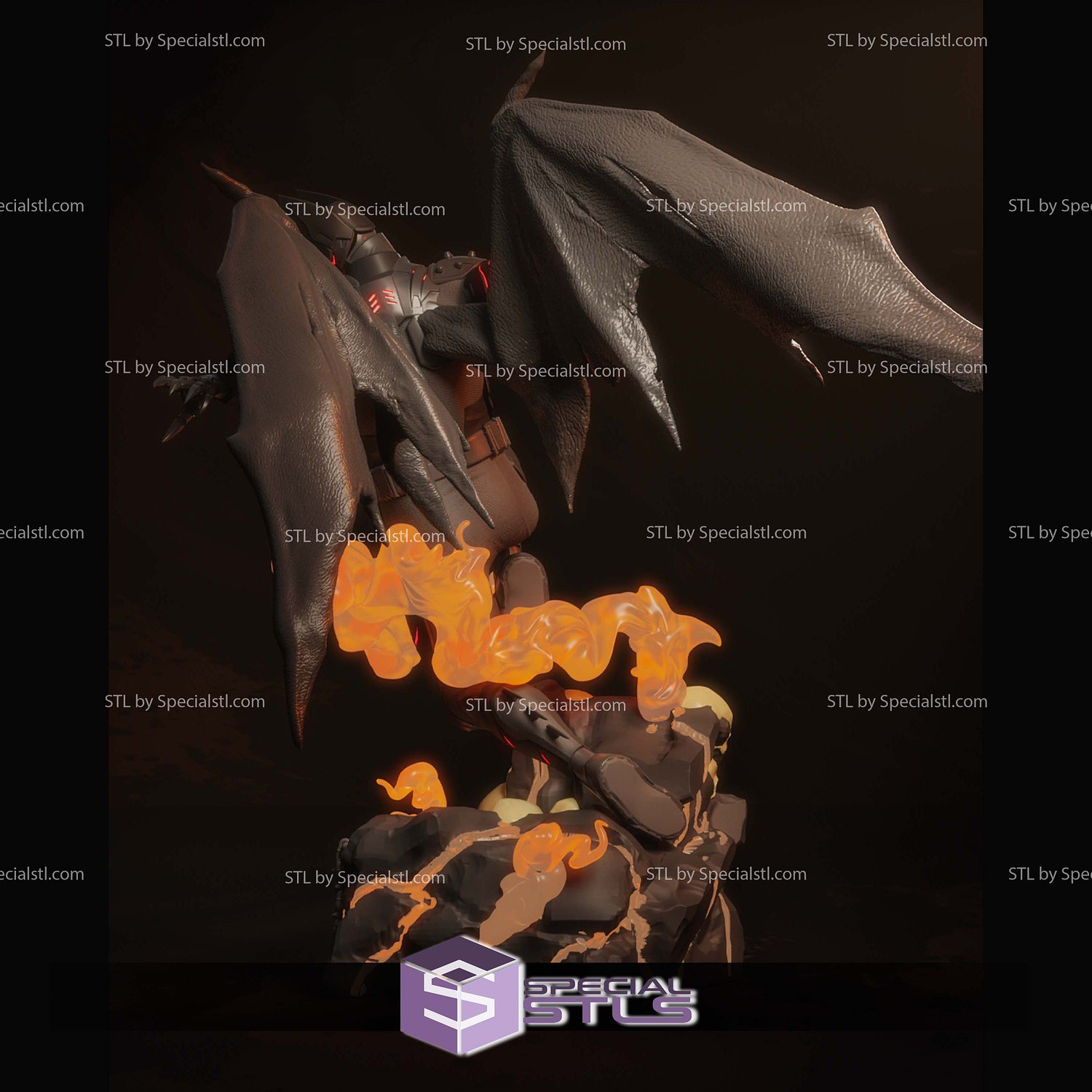 Hellbat Wing STL Files 3D Model — view 8