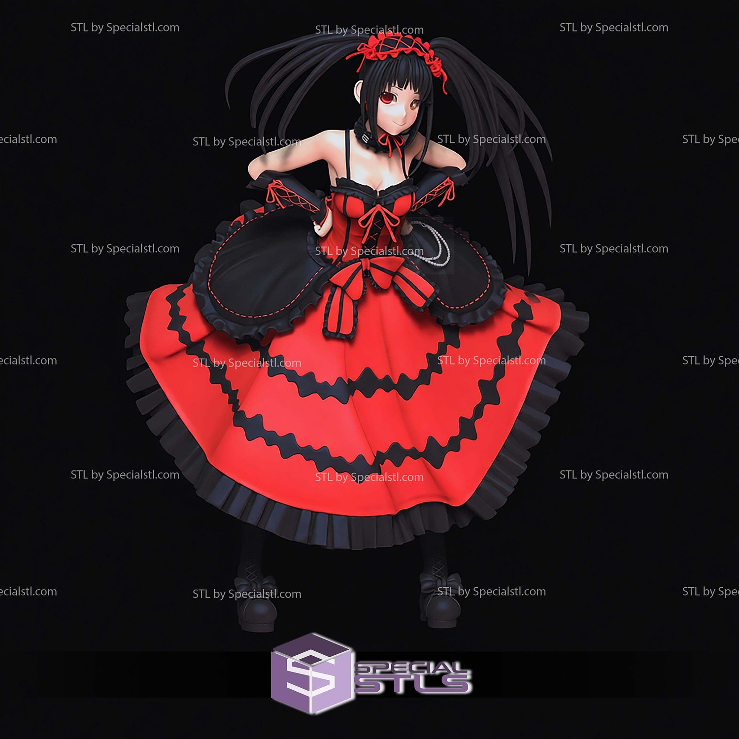 Kurumi Tokisaki V3 STL Files 3D Model — view 2