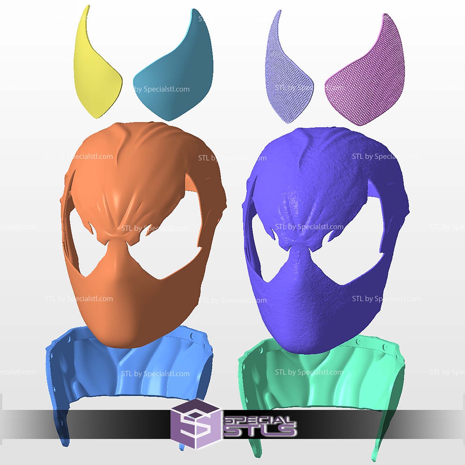 Cosplay STL Files Symbiote Spider Man Helmet 3D Model — view 3