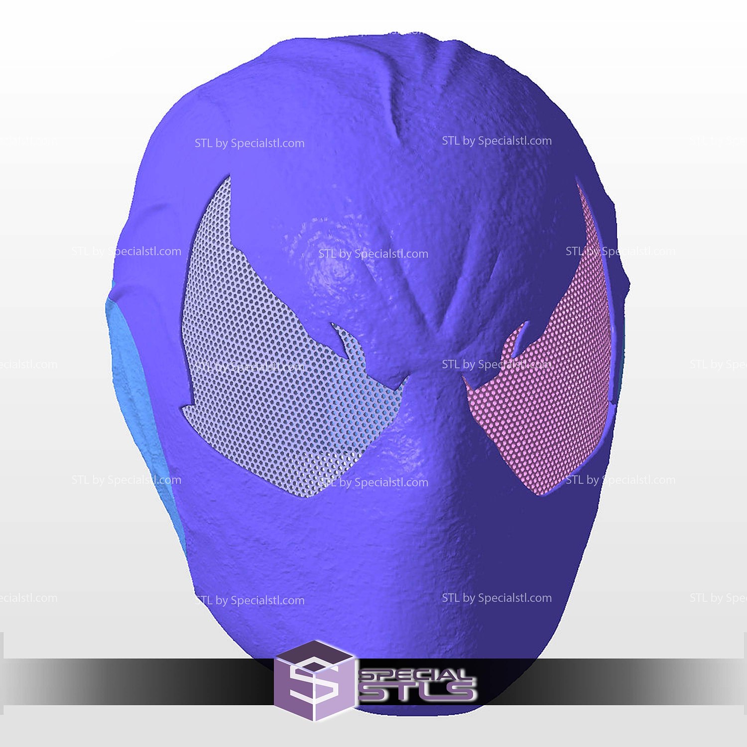 Cosplay STL Files Symbiote Spider Man Helmet 3D Model — view 4